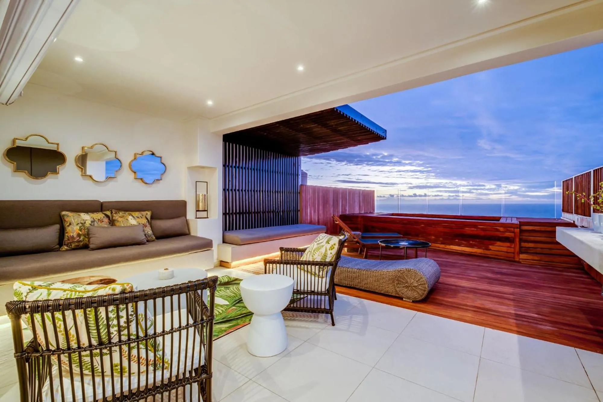 Seating area in Malibu