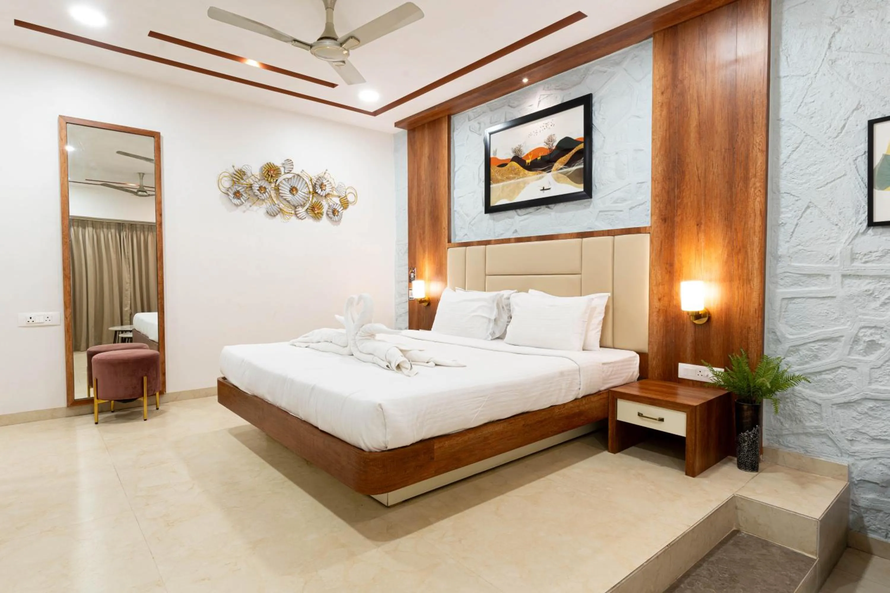 Bedroom, Bed in Visava Amusement Park & Resort Navi Mumbai