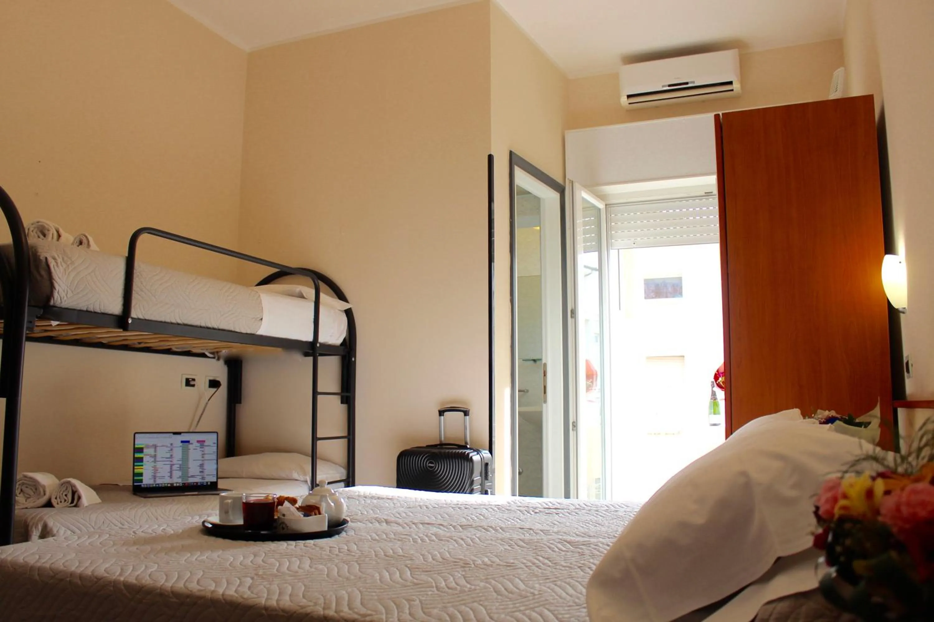 Photo of the whole room, Bed in Blue Hotel