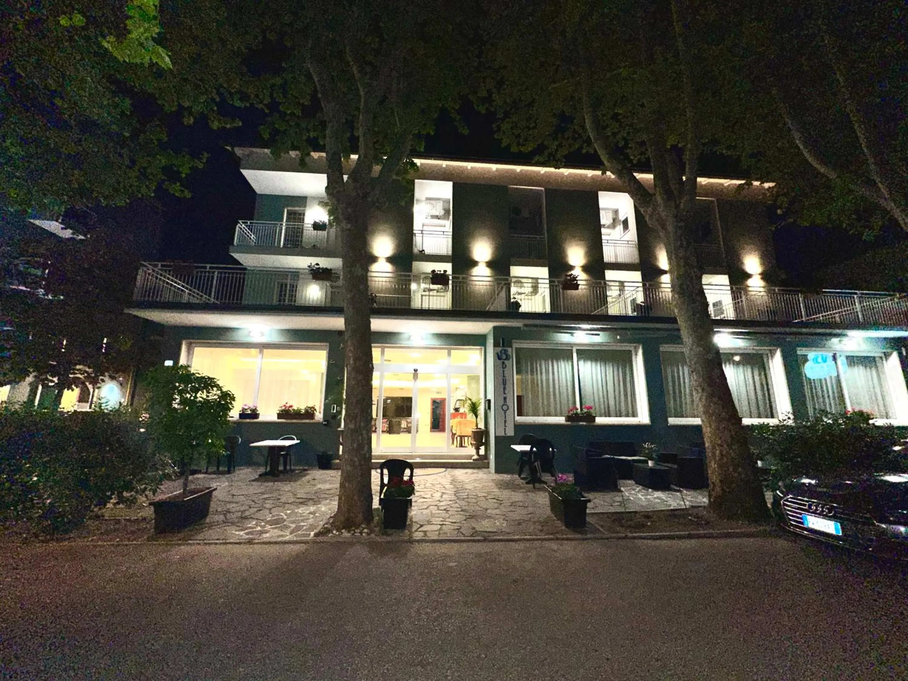 Property building in Blue Hotel