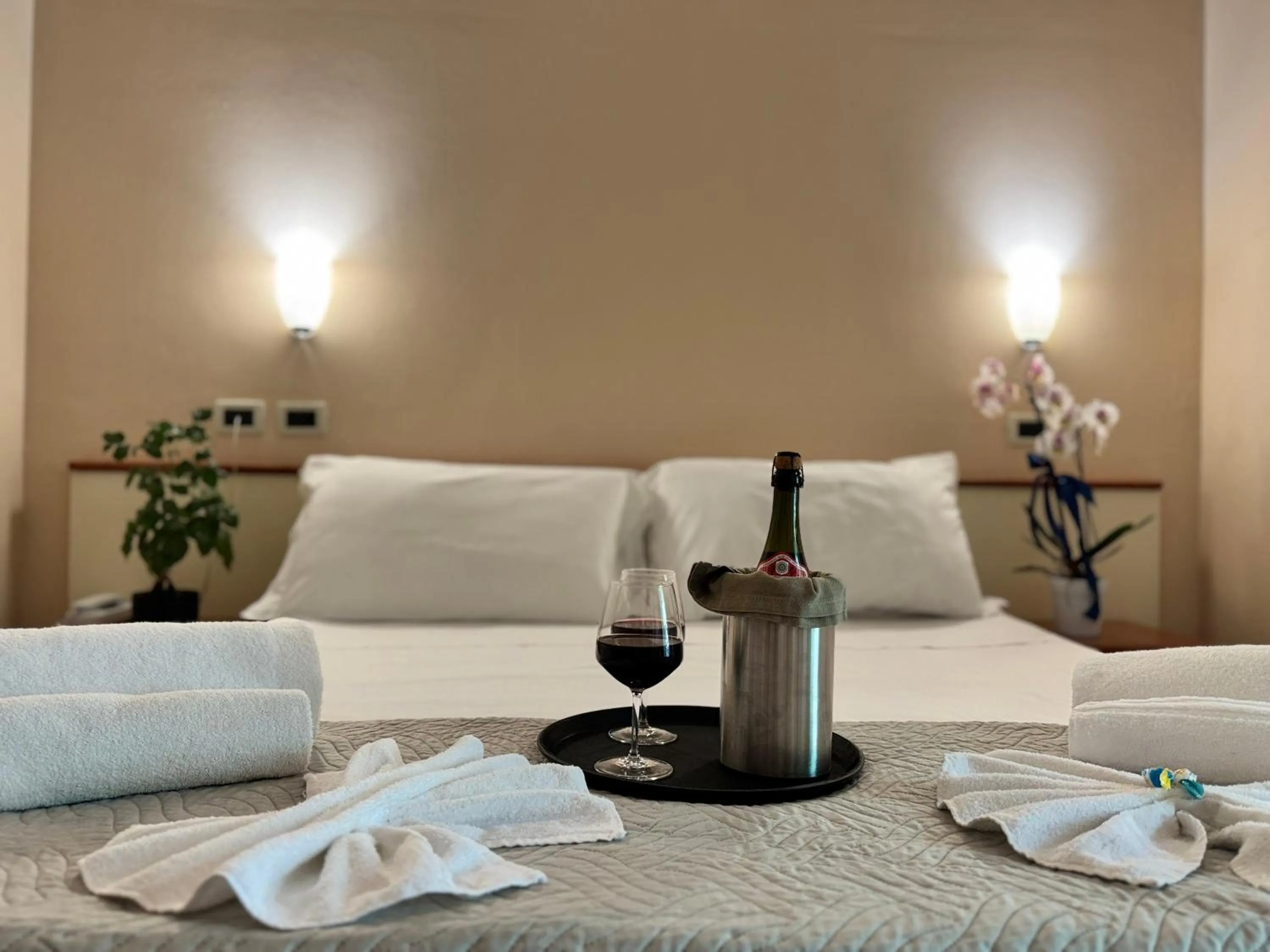 Photo of the whole room, Bed in Blue Hotel