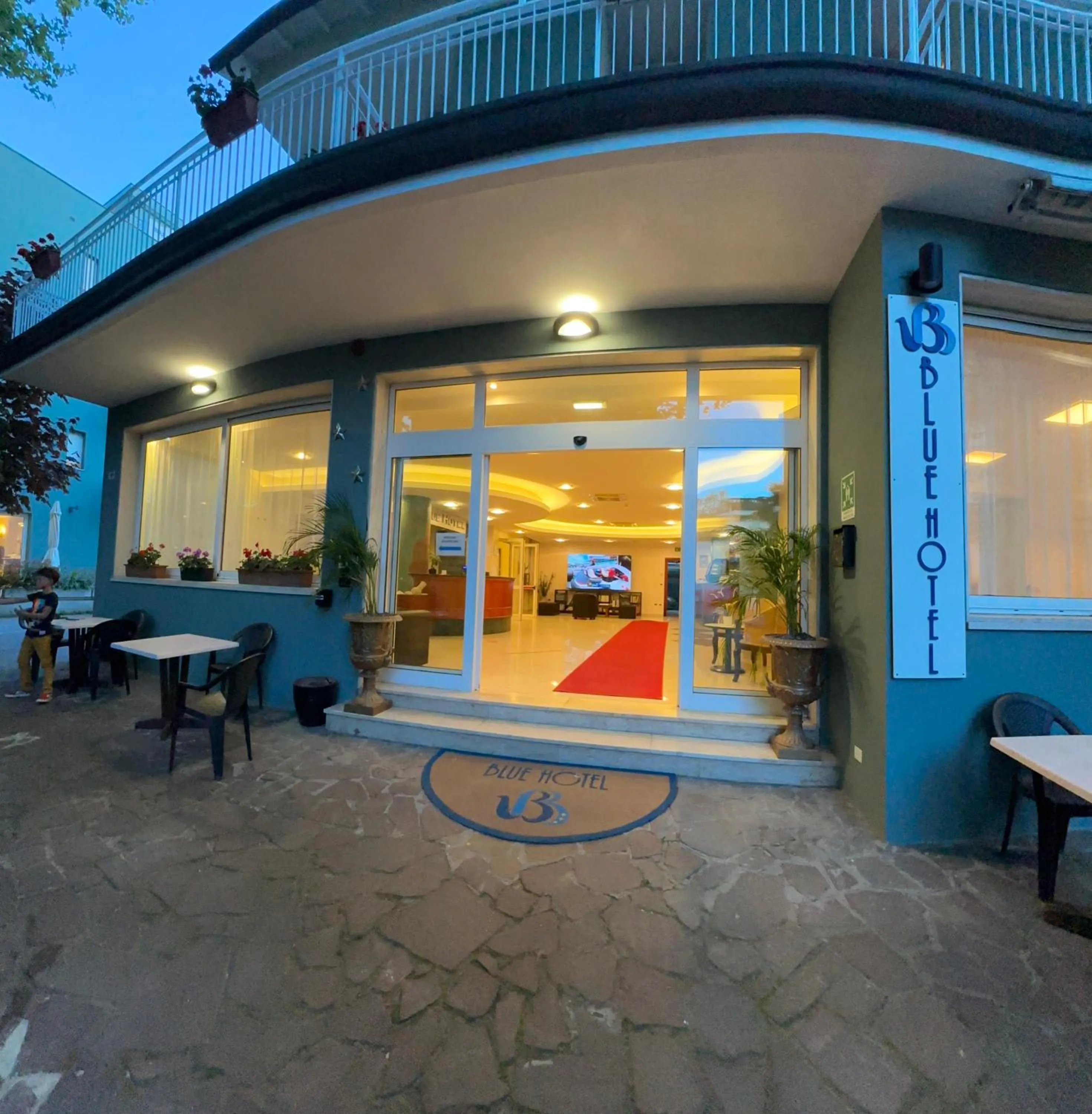 Property building in Blue Hotel