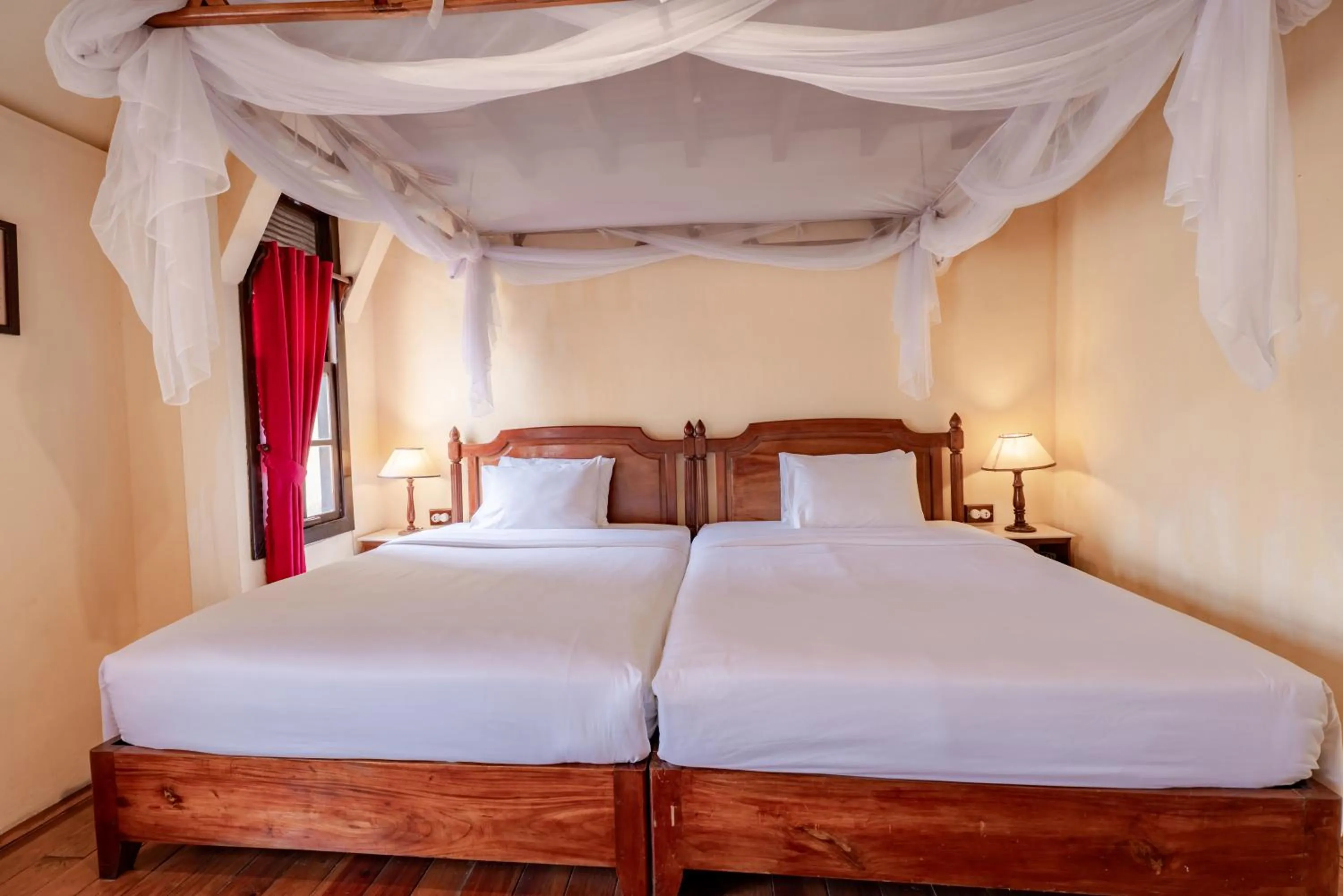 Bed in Saphir Dalat Hotel