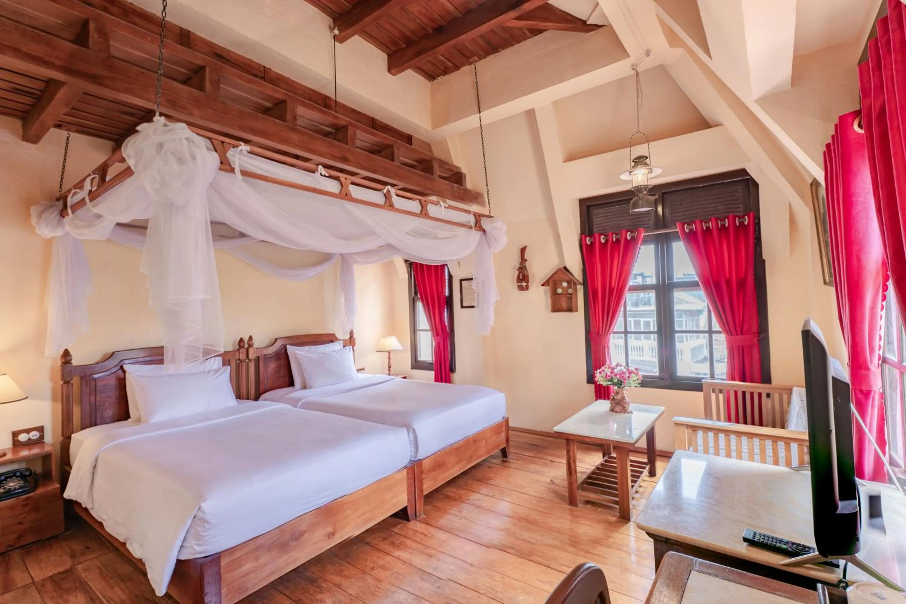 Bed in Saphir Dalat Hotel