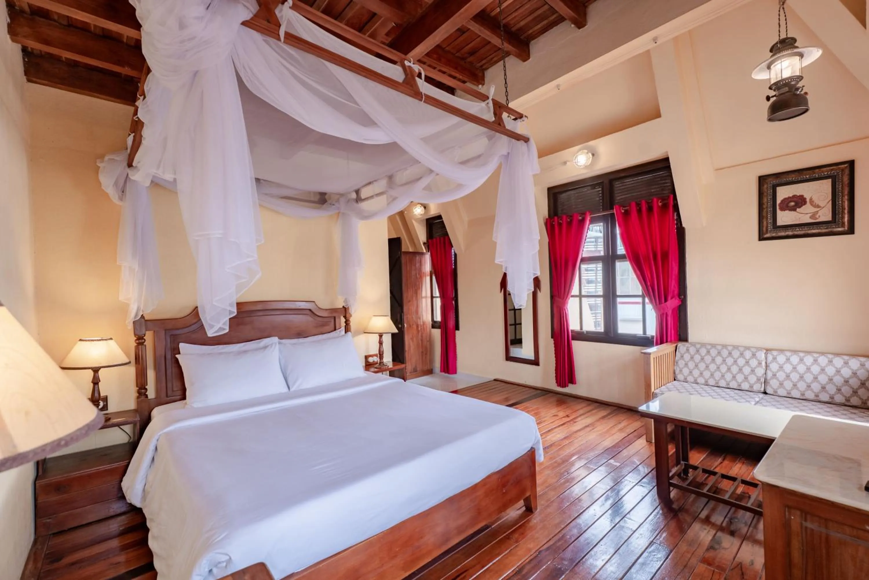 Bed in Saphir Dalat Hotel