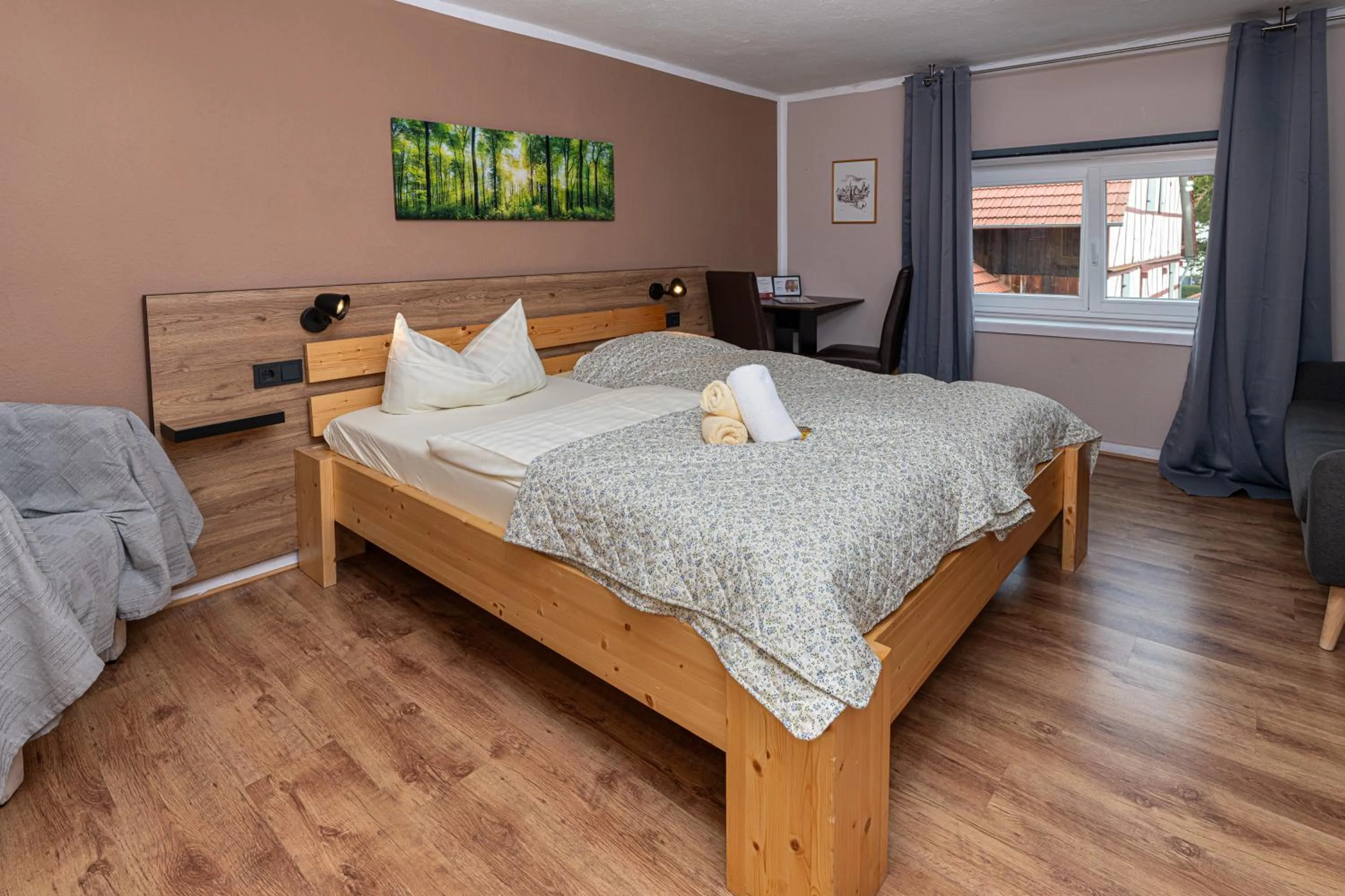 Bed in Landgasthof-Porta