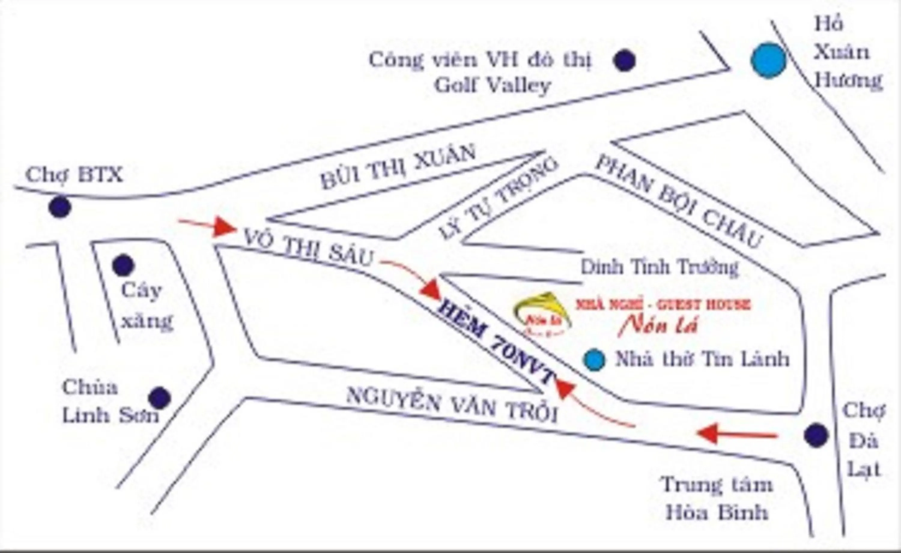 Location in Nón Lá Guest House