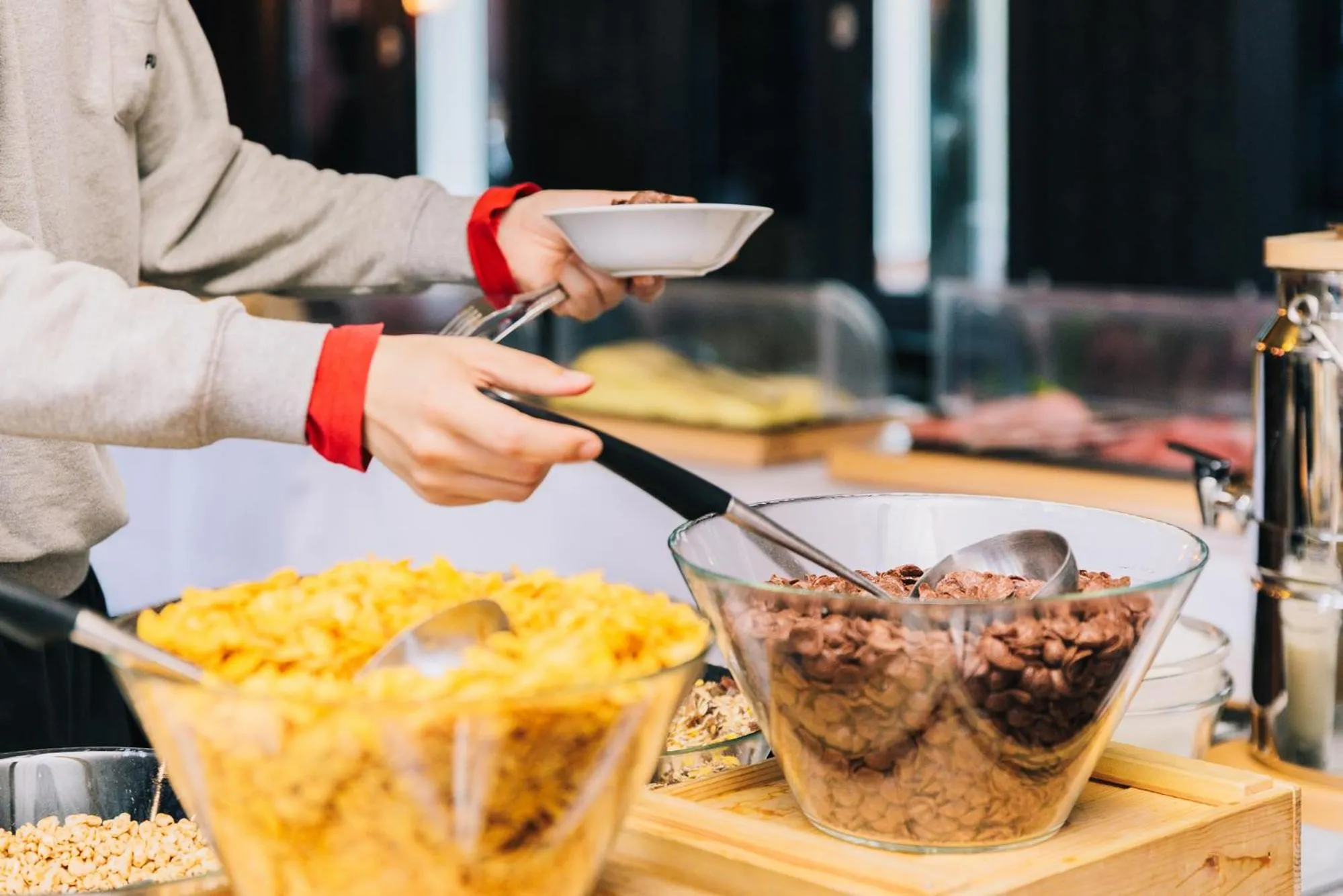 Buffet breakfast in St Christopher's Inn Berlin - Alexanderplatz