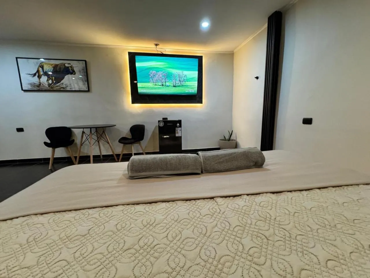 TV and multimedia, Bed in Residencial Don Santiago