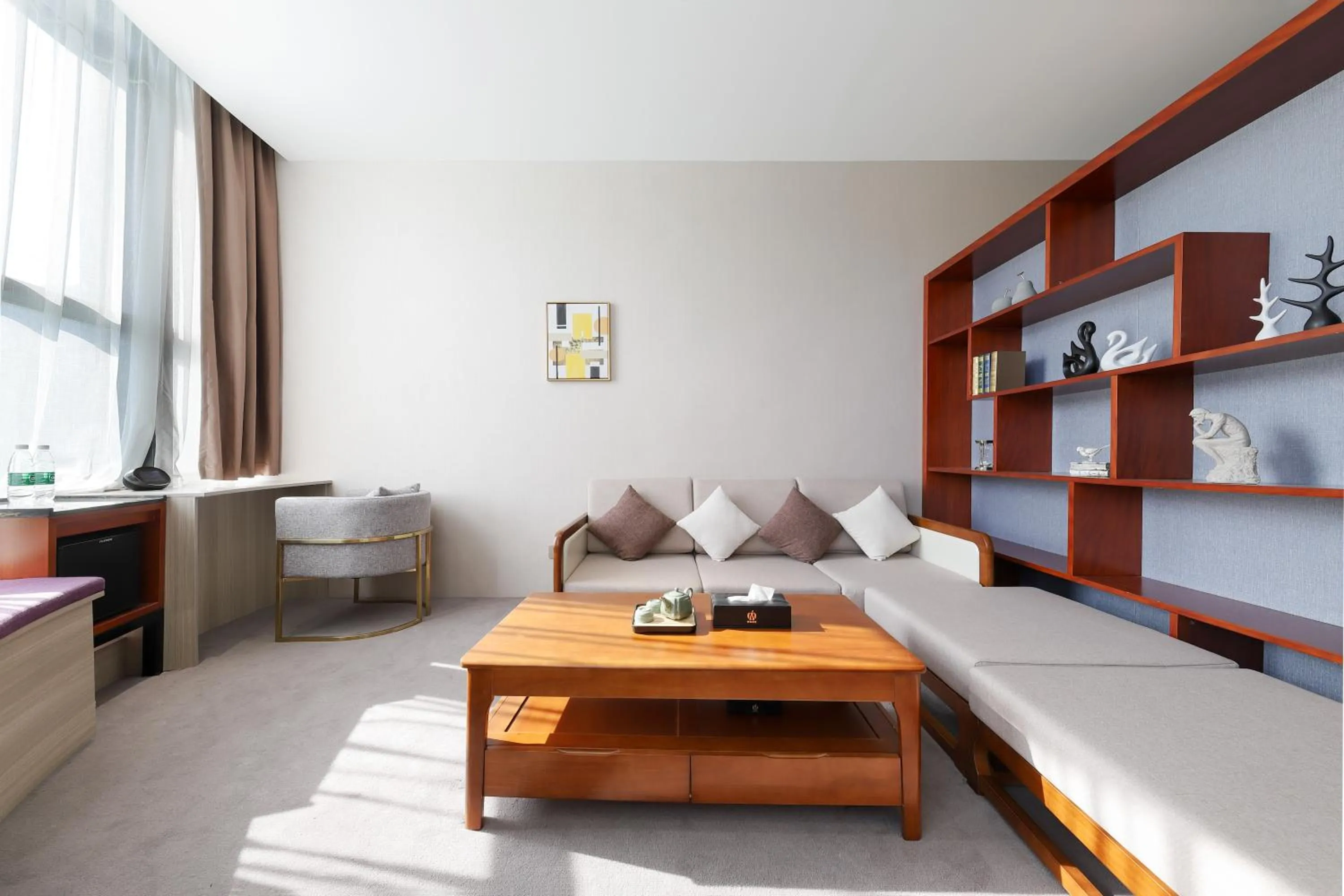 Bed in Mengguo Hotel Pudong Airport