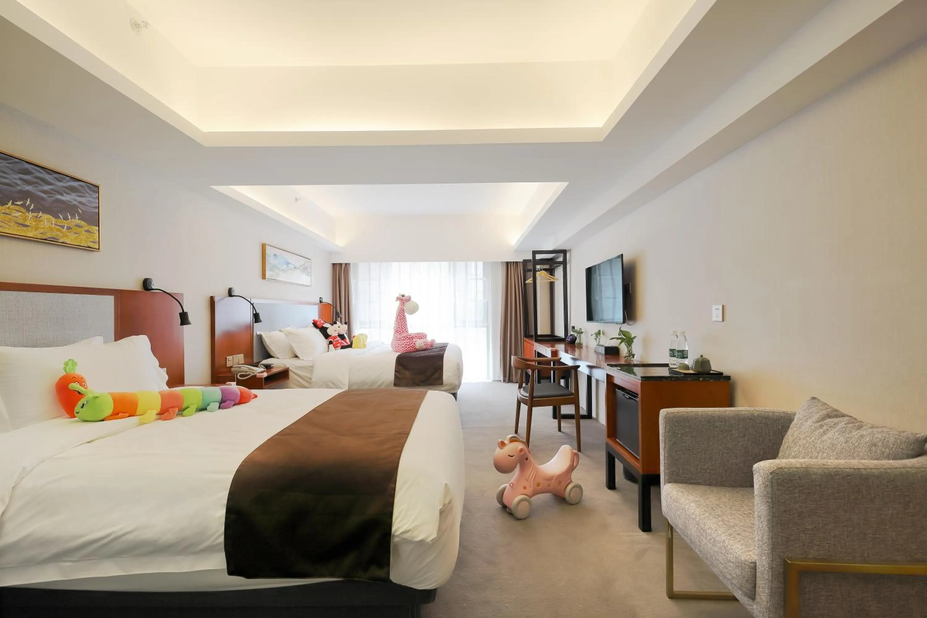 Bed in Mengguo Hotel Pudong Airport