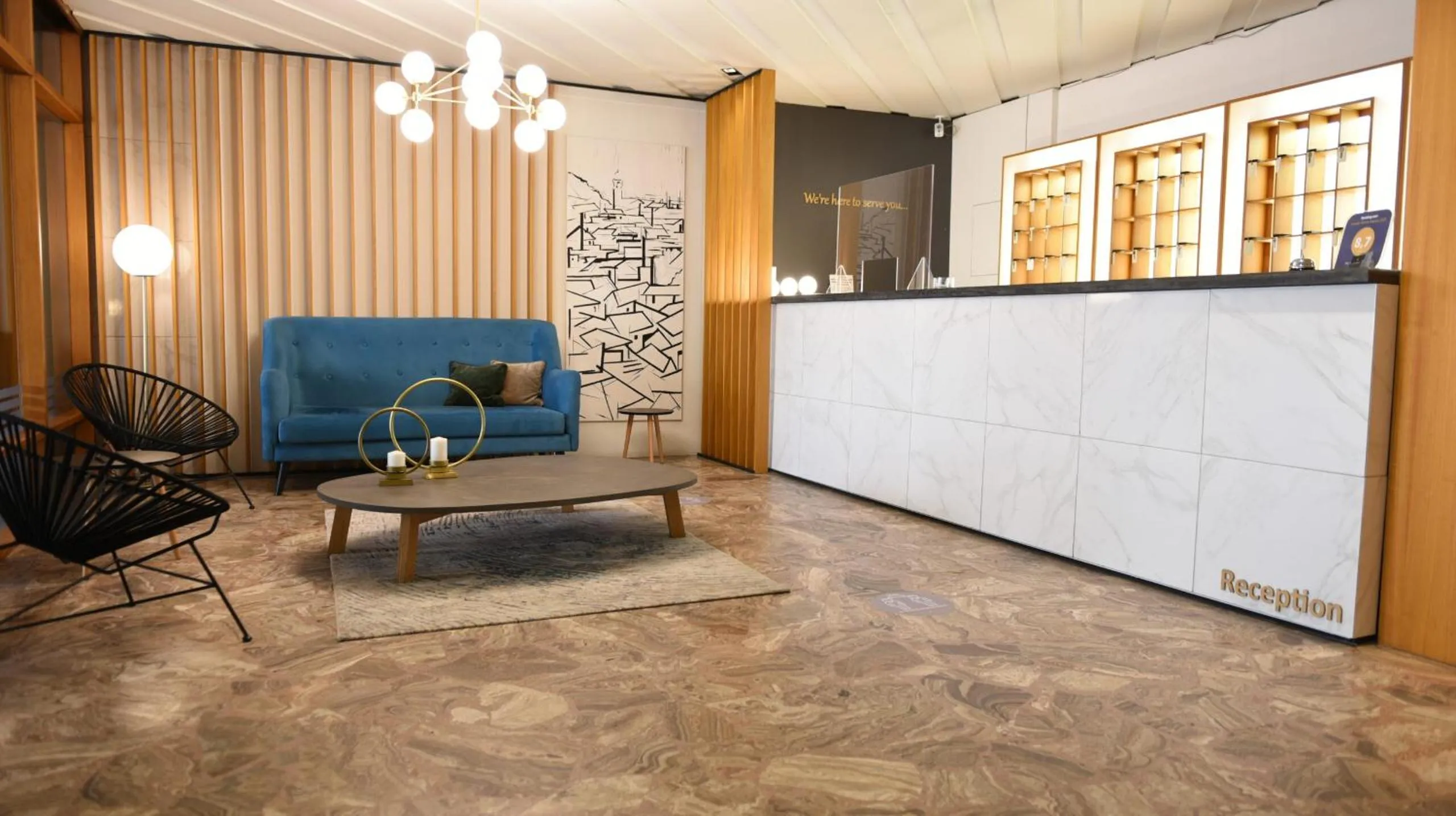 Lobby or reception in Hotel Xanthippion