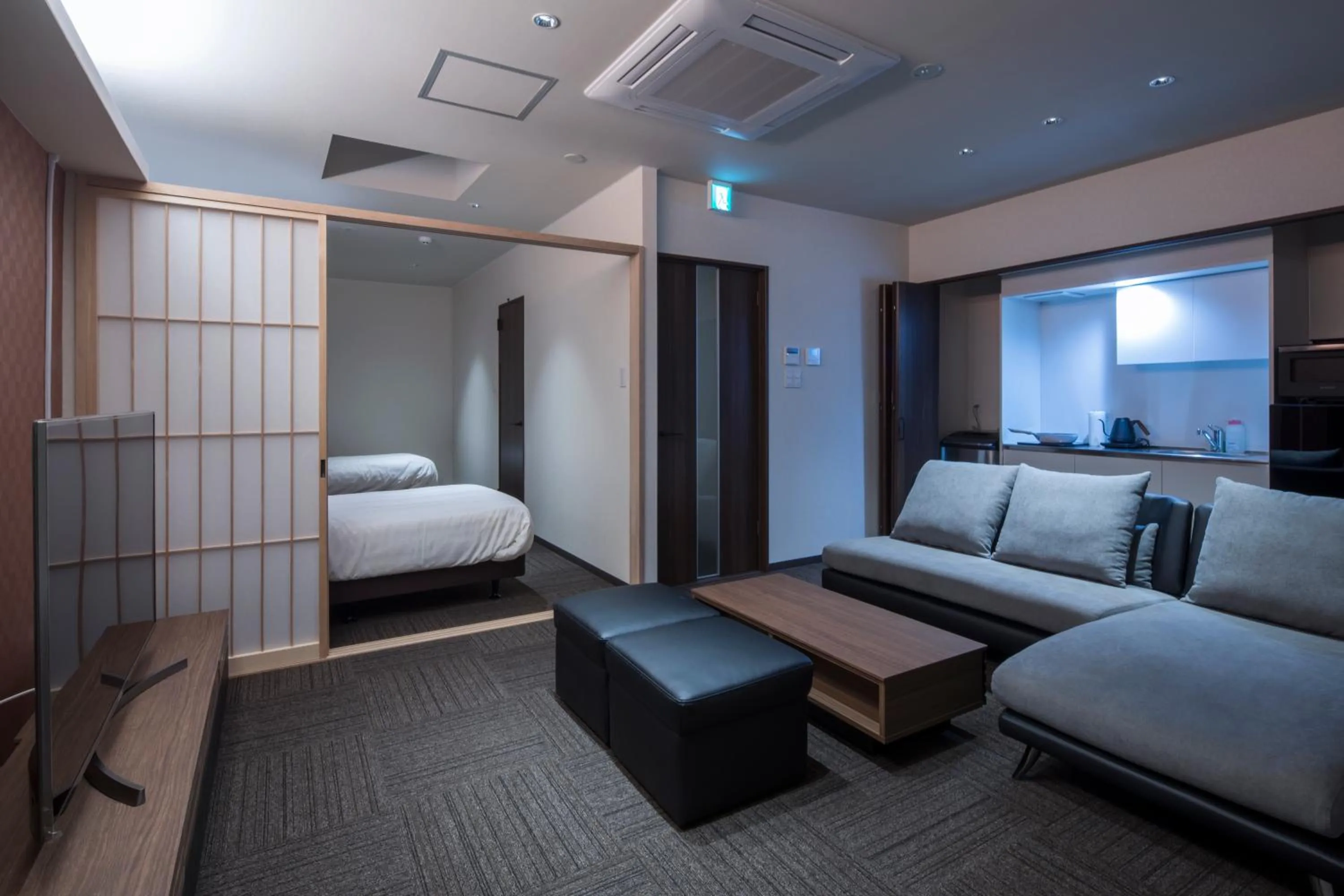 Photo of the whole room, Bed in Randor Residence Hiroshima Suites