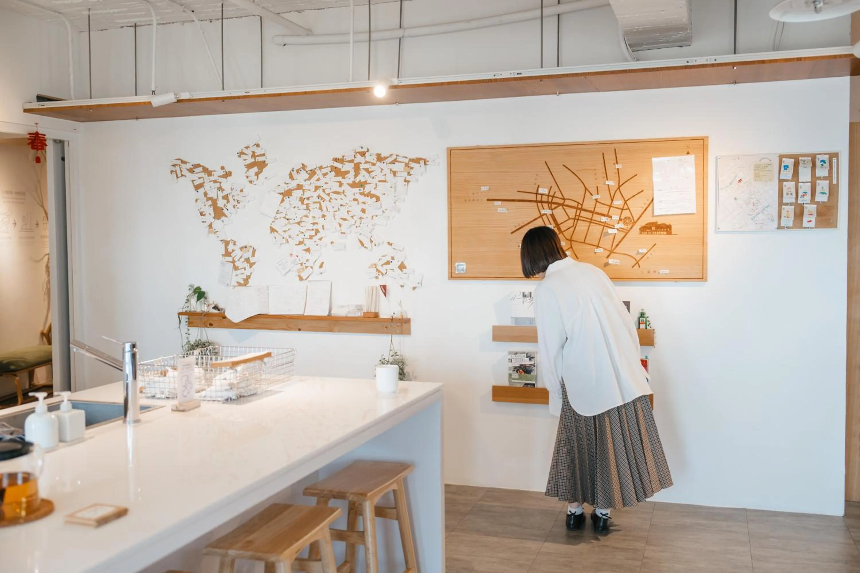 Kitchen or kitchenette in Norden Ruder Hostel Taichung