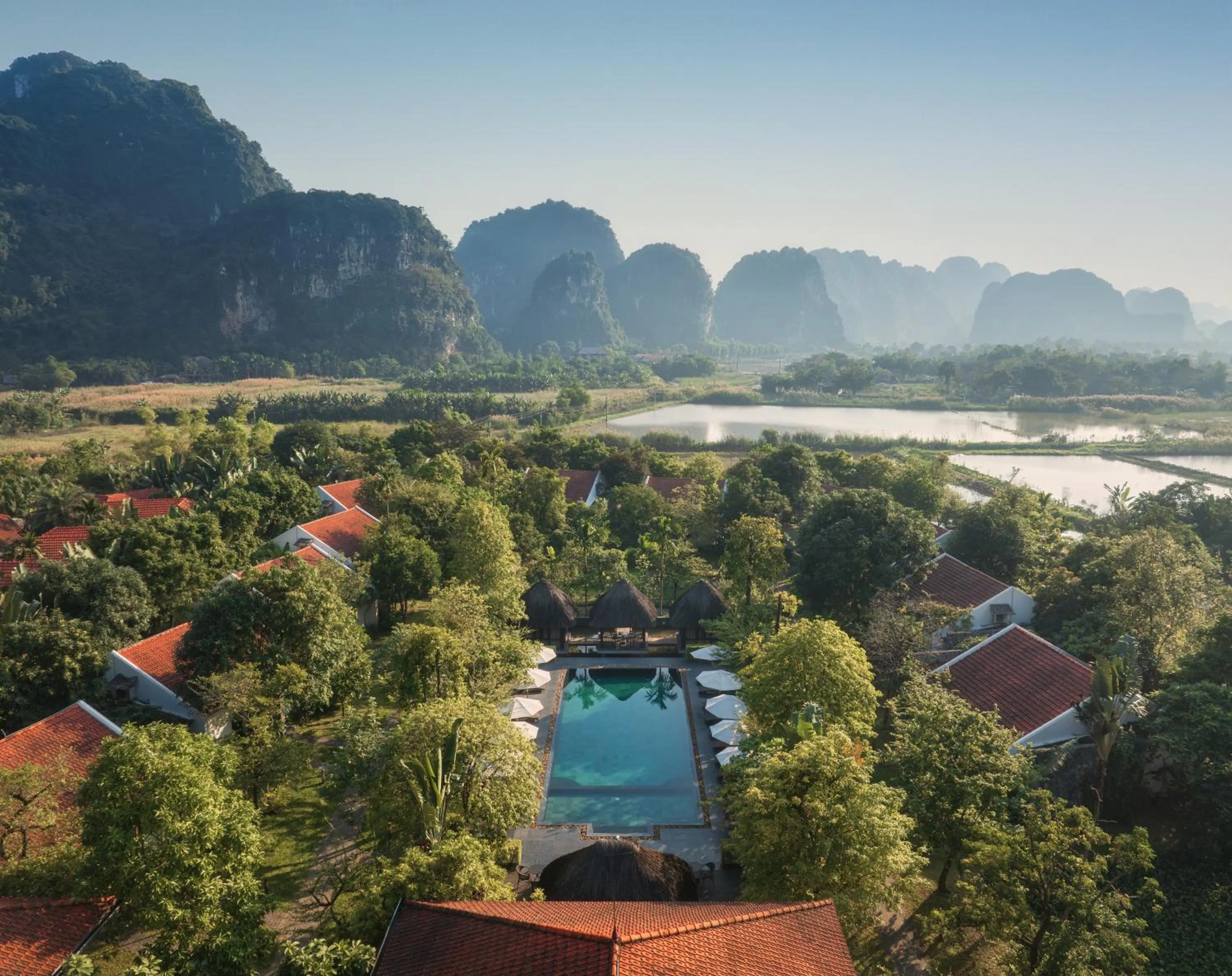 Bird's eye view in Aravinda Resort Ninh Binh