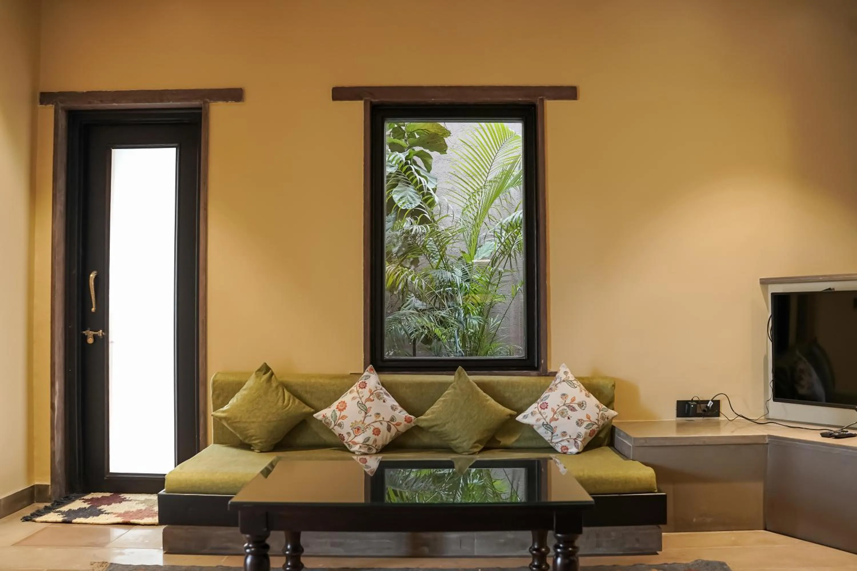 Living room in AamaGhati Wildlife Resort, Ranthambore