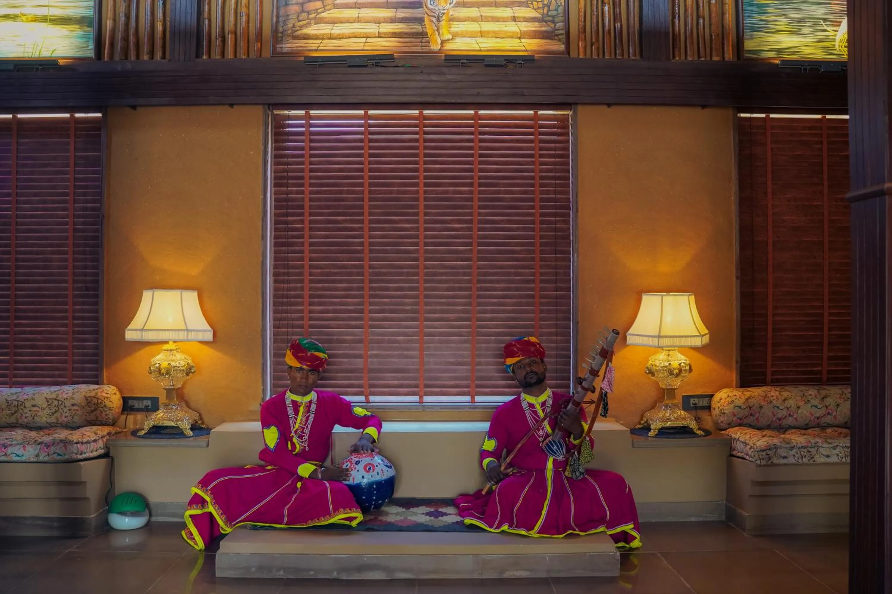 Lobby or reception in AamaGhati Wildlife Resort, Ranthambore