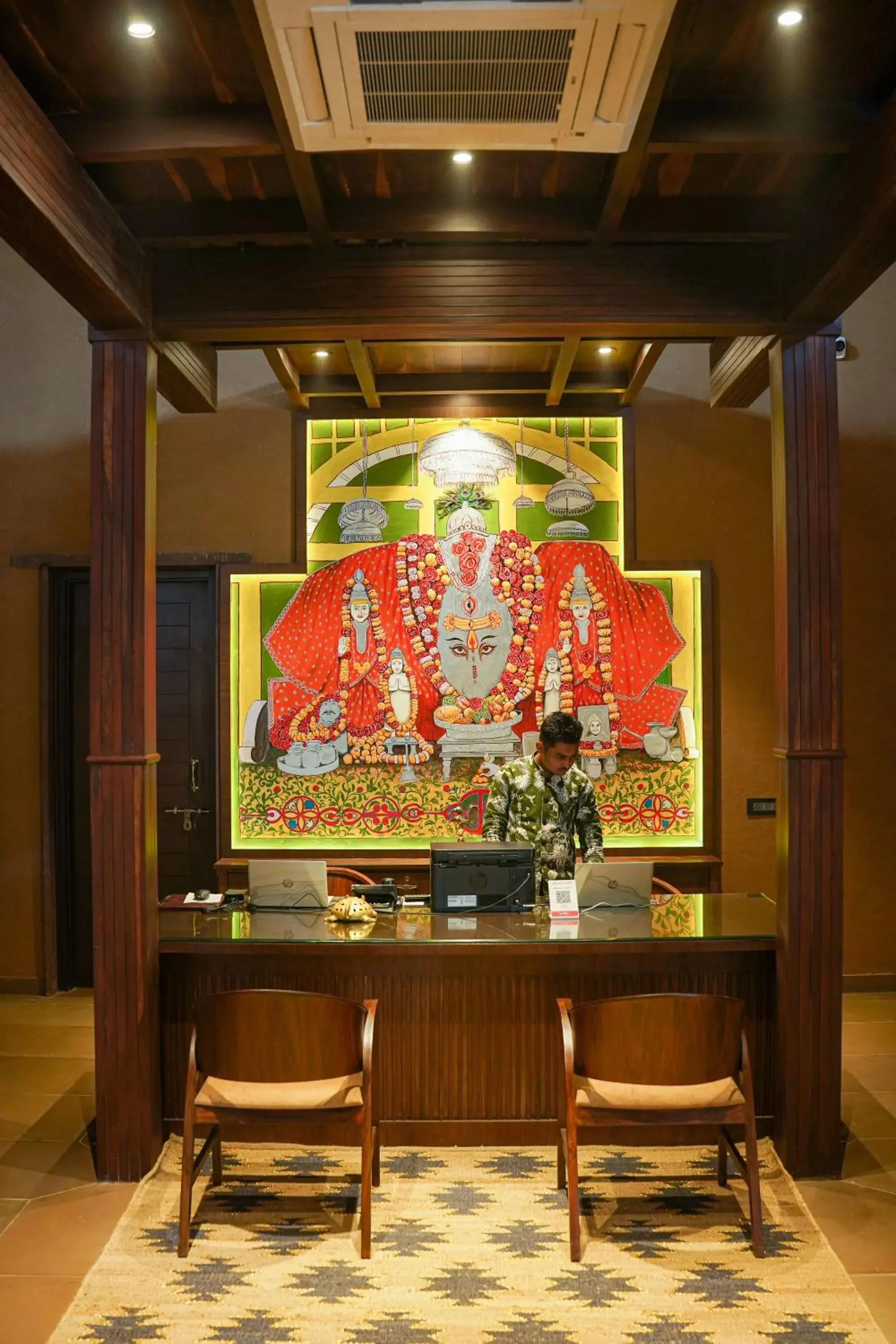 Lobby or reception in AamaGhati Wildlife Resort, Ranthambore Lobby or reception in AamaGhati Wildlife Resort, Ranthambore