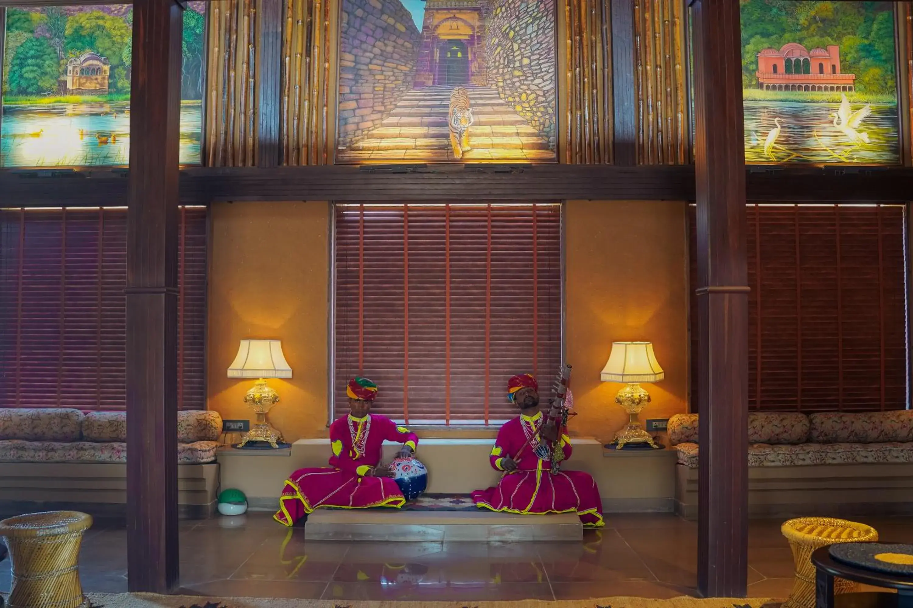 Lobby or reception in AamaGhati Wildlife Resort, Ranthambore Lobby or reception in AamaGhati Wildlife Resort, Ranthambore