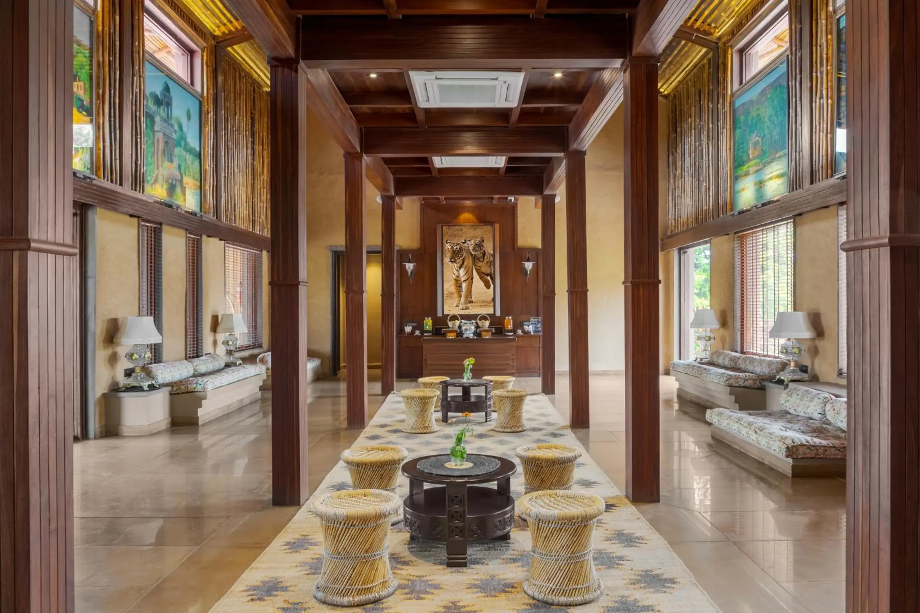 Lobby or reception in AamaGhati Wildlife Resort, Ranthambore Lobby or reception in AamaGhati Wildlife Resort, Ranthambore
