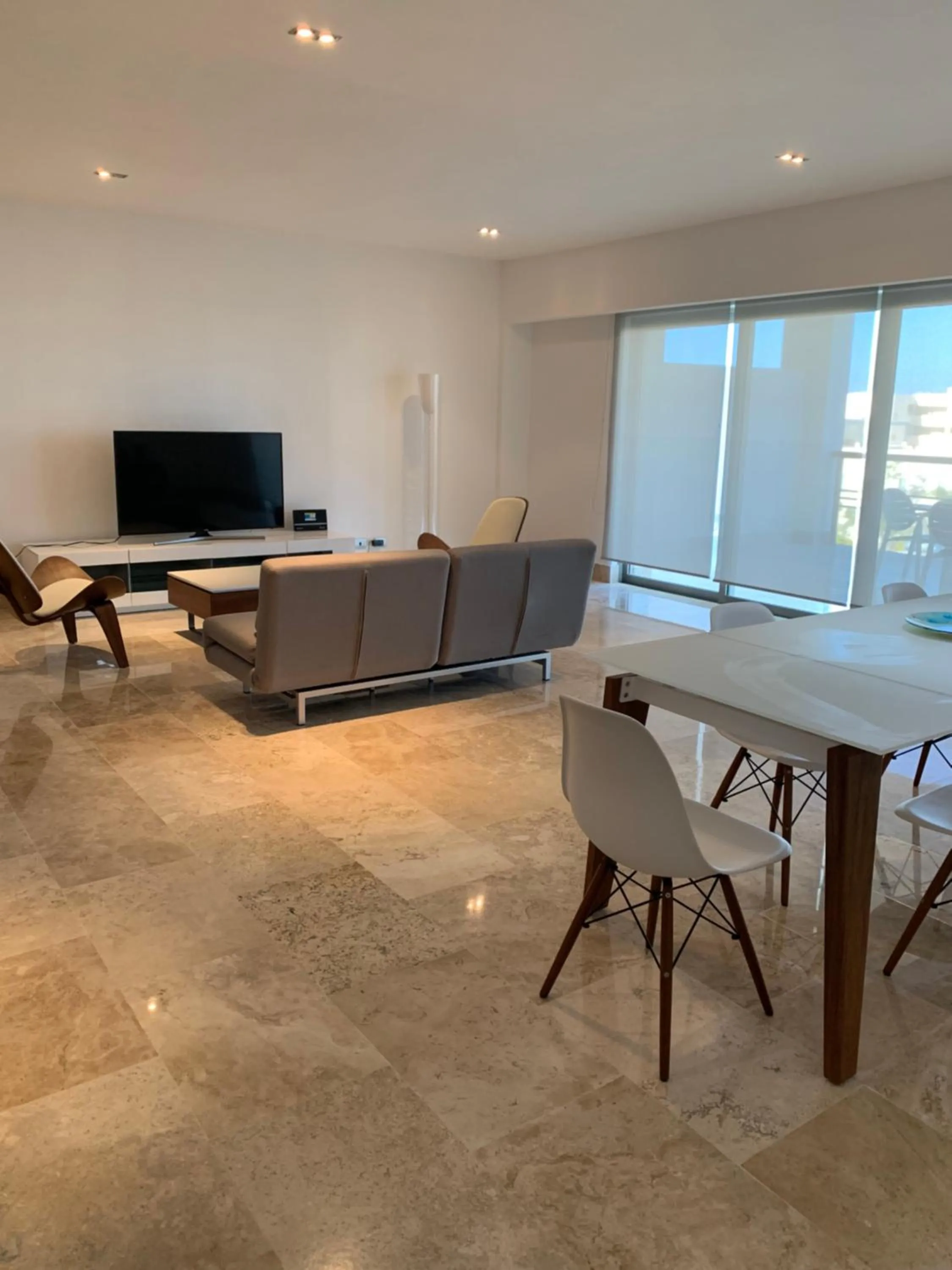 Living room in La Amada condo with Marina View