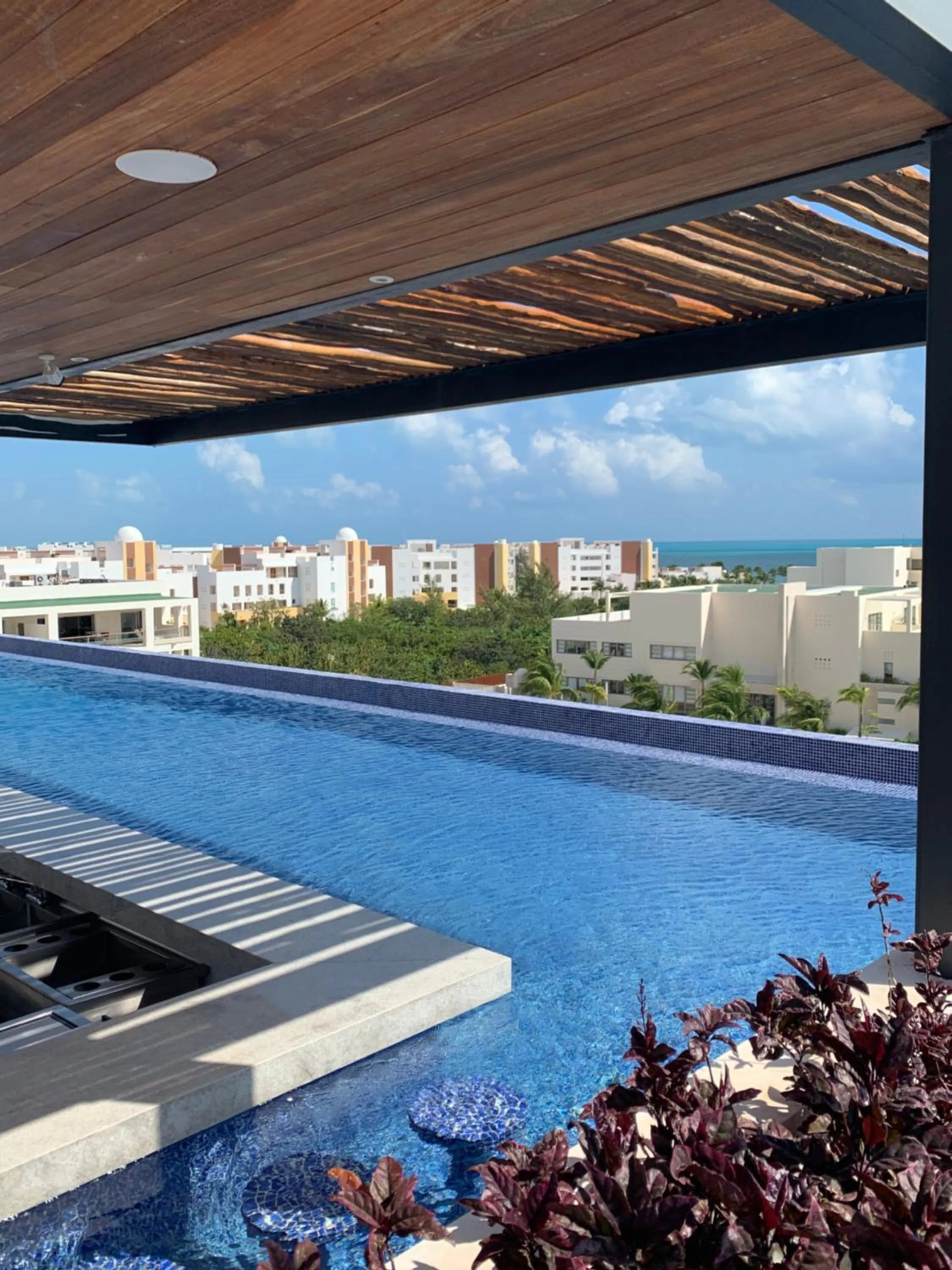 Swimming pool in La Amada condo with Marina View