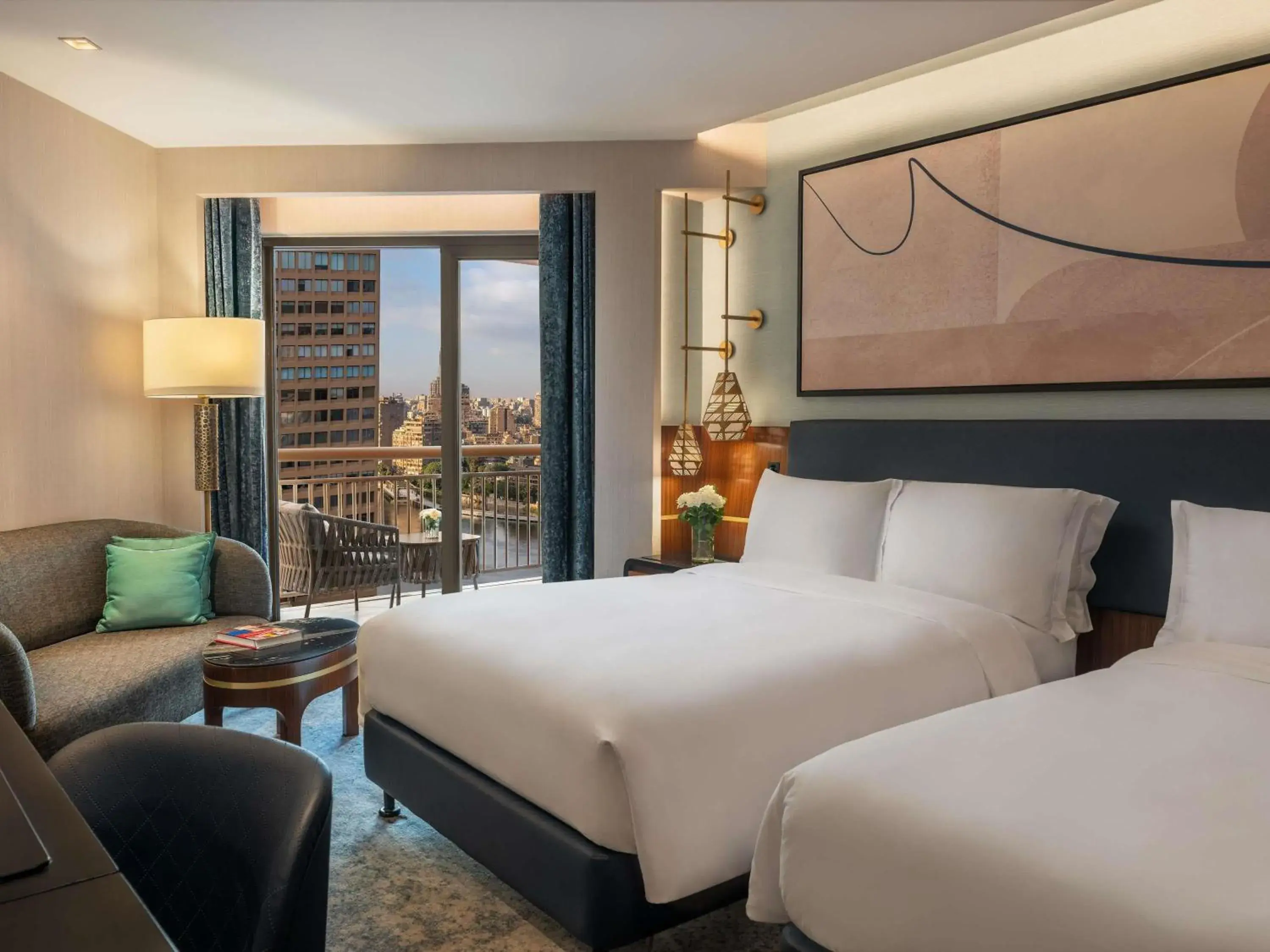 Bedroom, Bed in Sofitel Cairo Downtown Nile Bedroom, Bed in Sofitel Cairo Downtown Nile