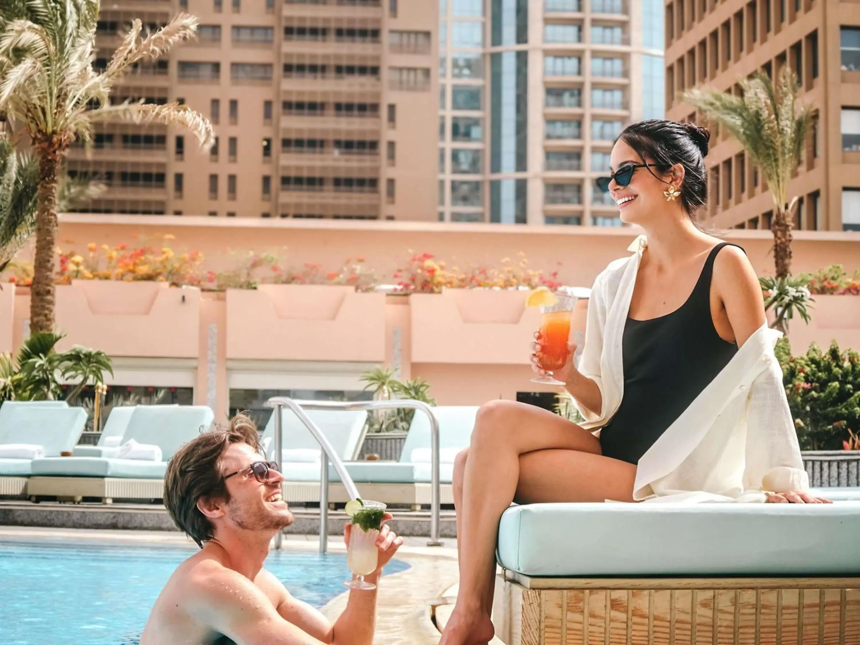 Pool view in Sofitel Cairo Downtown Nile Pool view in Sofitel Cairo Downtown Nile