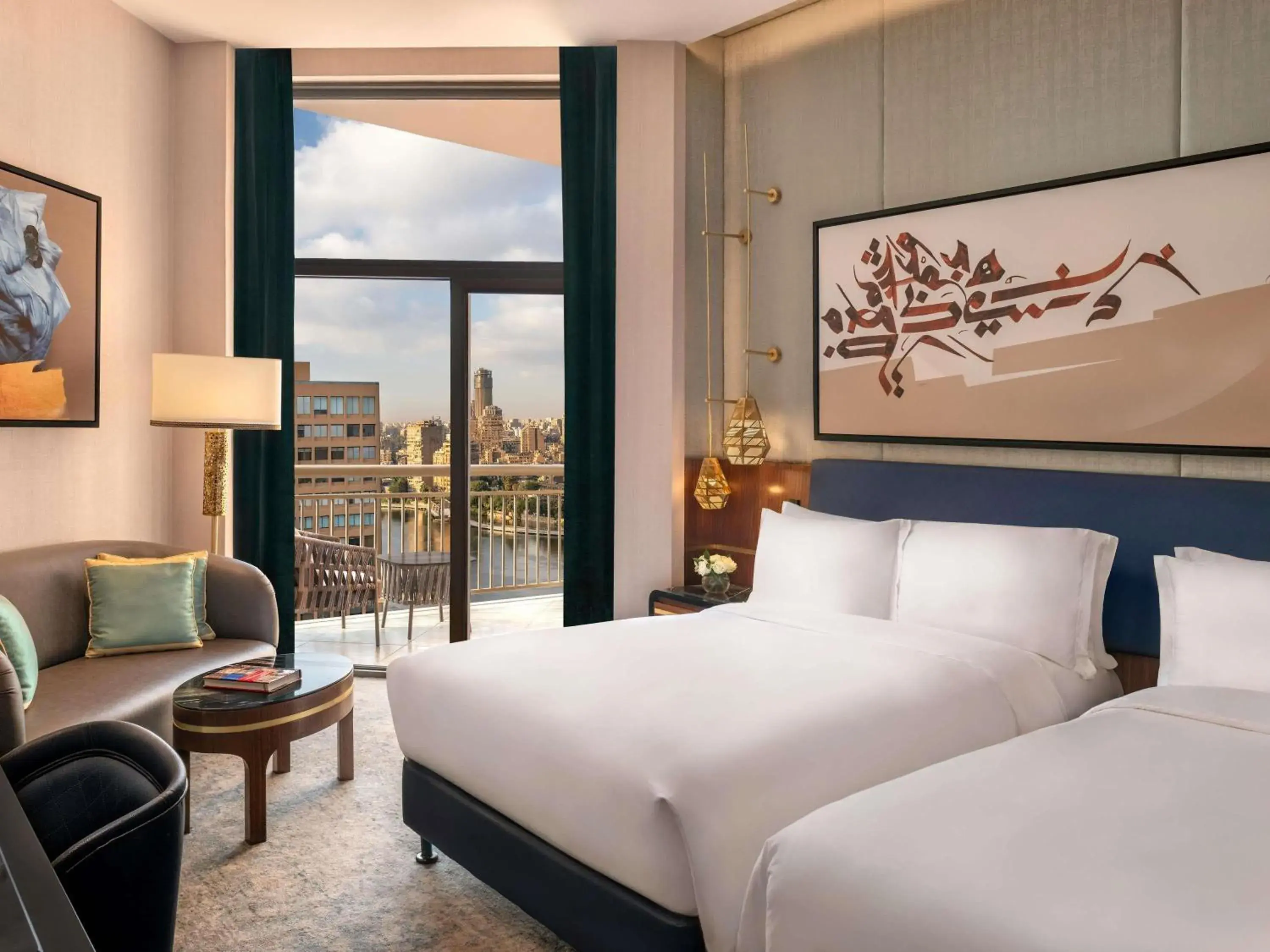 Bedroom, Bed in Sofitel Cairo Downtown Nile Bedroom, Bed in Sofitel Cairo Downtown Nile