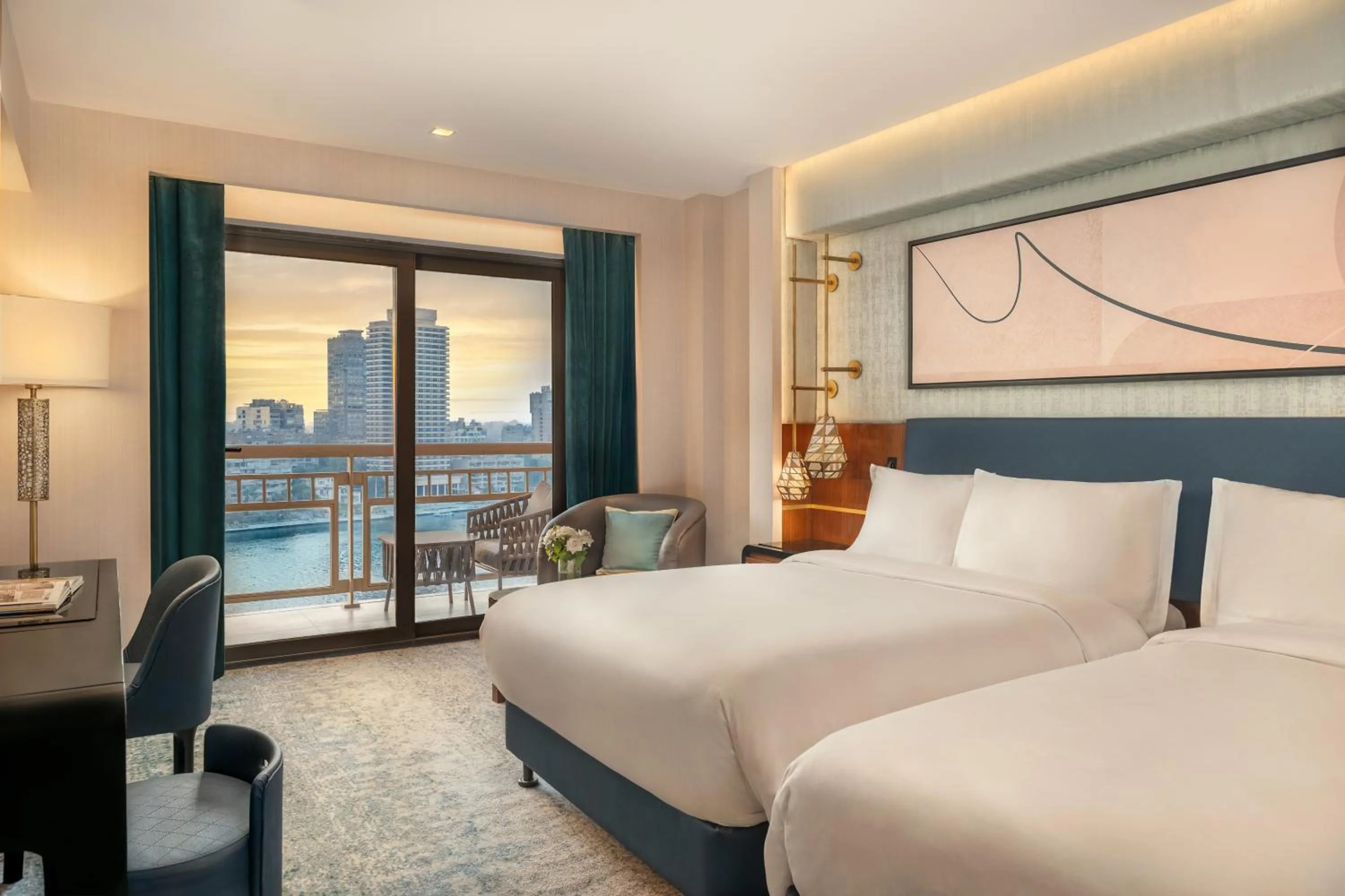 View (from property/room), Bed in Sofitel Cairo Downtown Nile