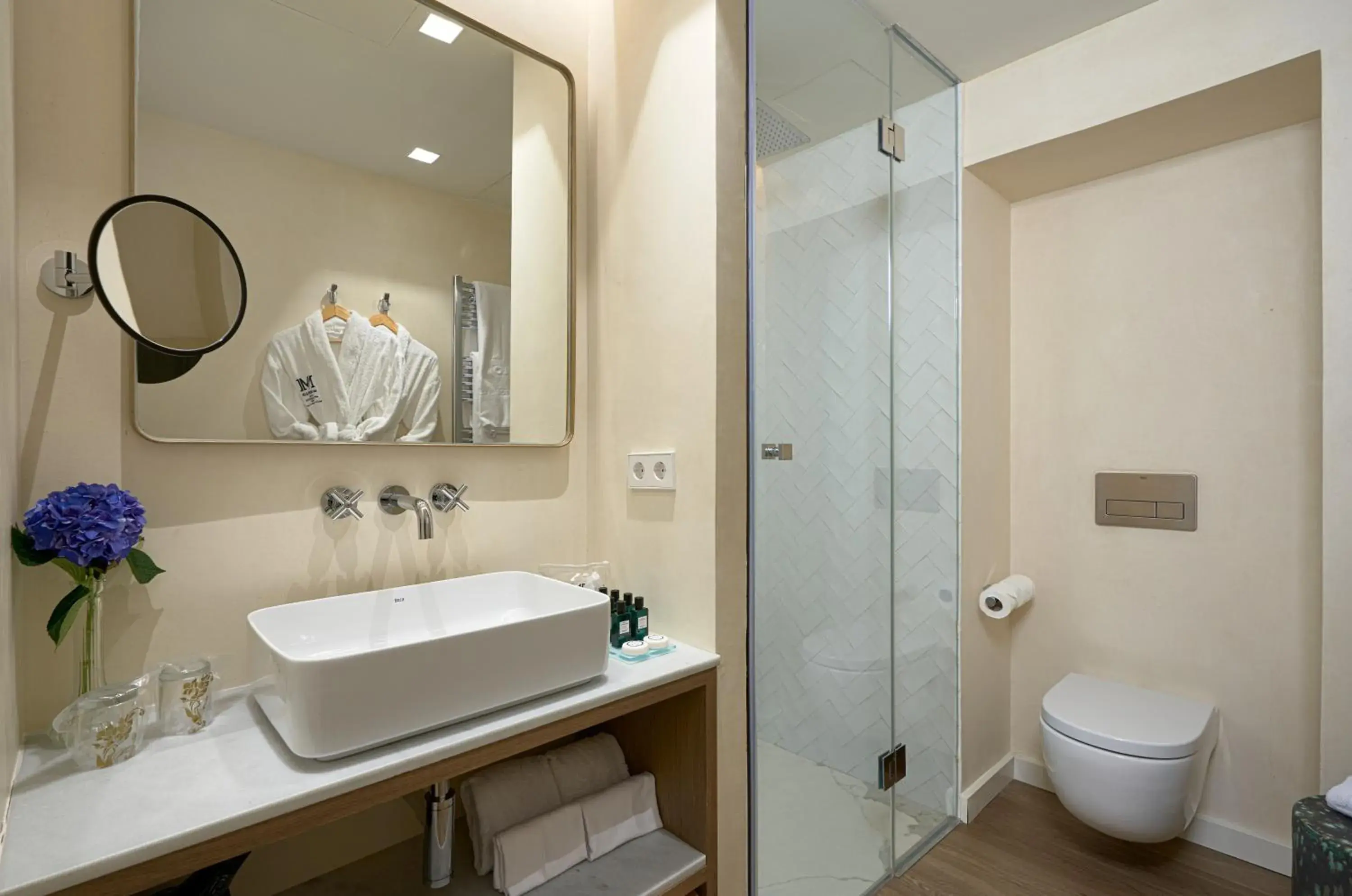 Shower in Suites Murillo Plaza Sta. Cruz Shower in Suites Murillo Plaza Sta. Cruz