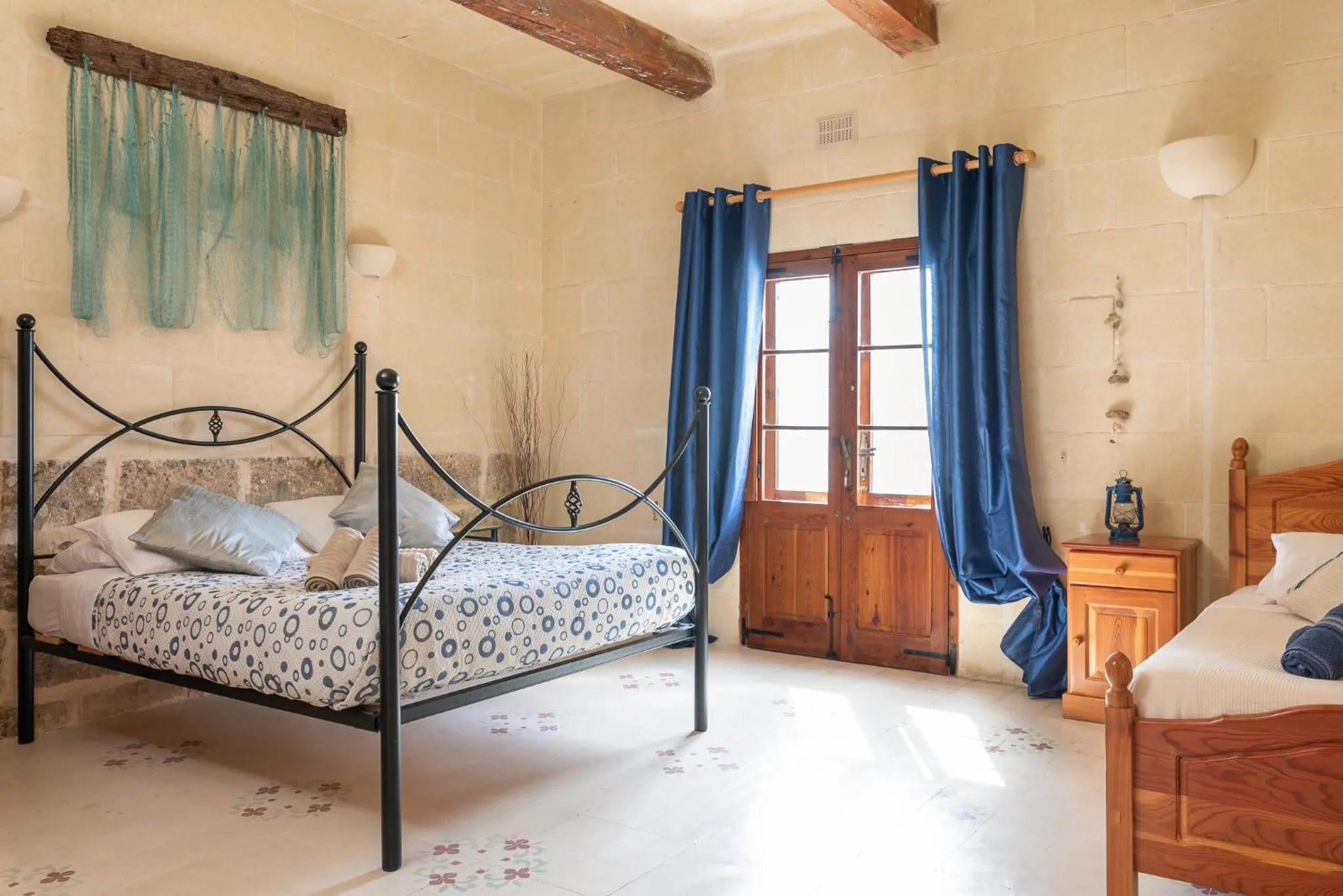 Bed in Mood Farmhouse B&B