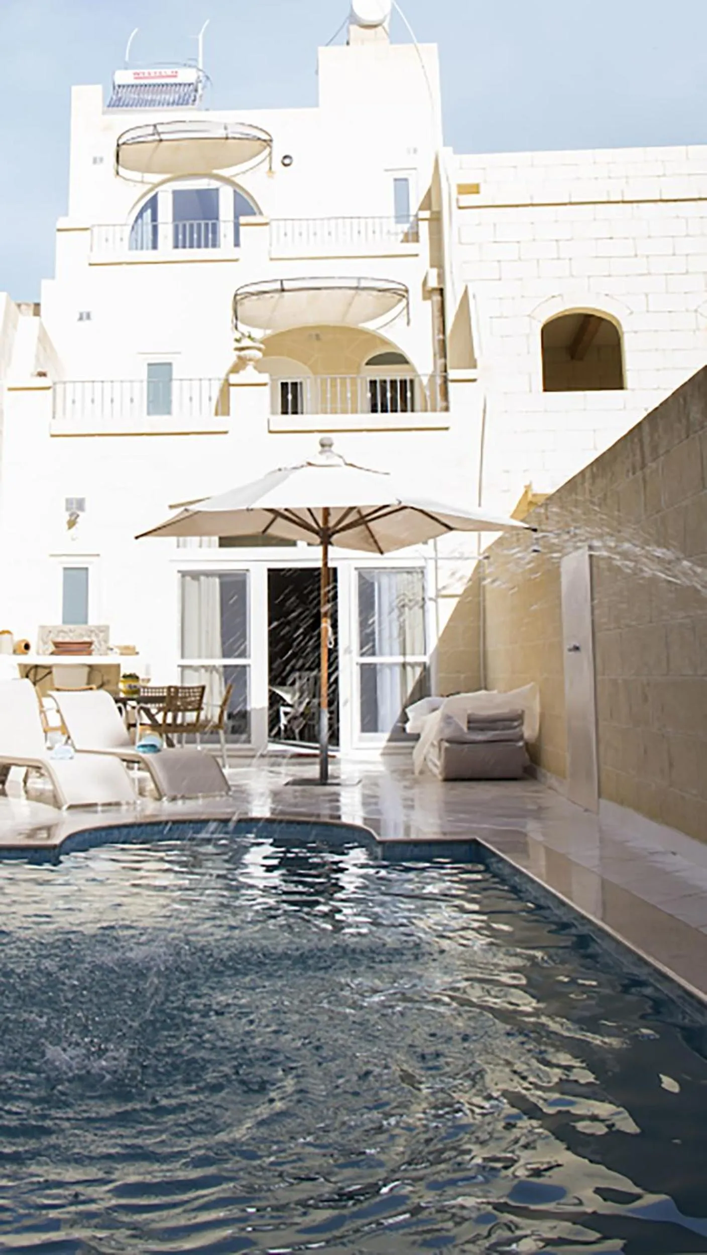 Pool view in Mood Farmhouse B&B