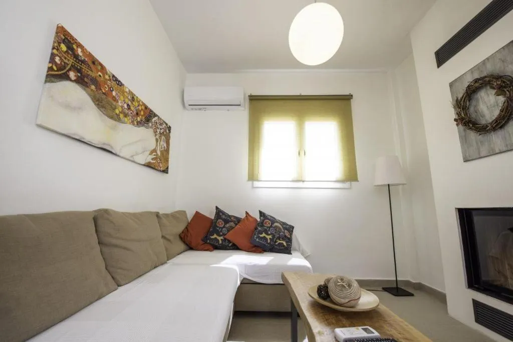 Bed in Miltiadis Apartments Spiti Miltiadis