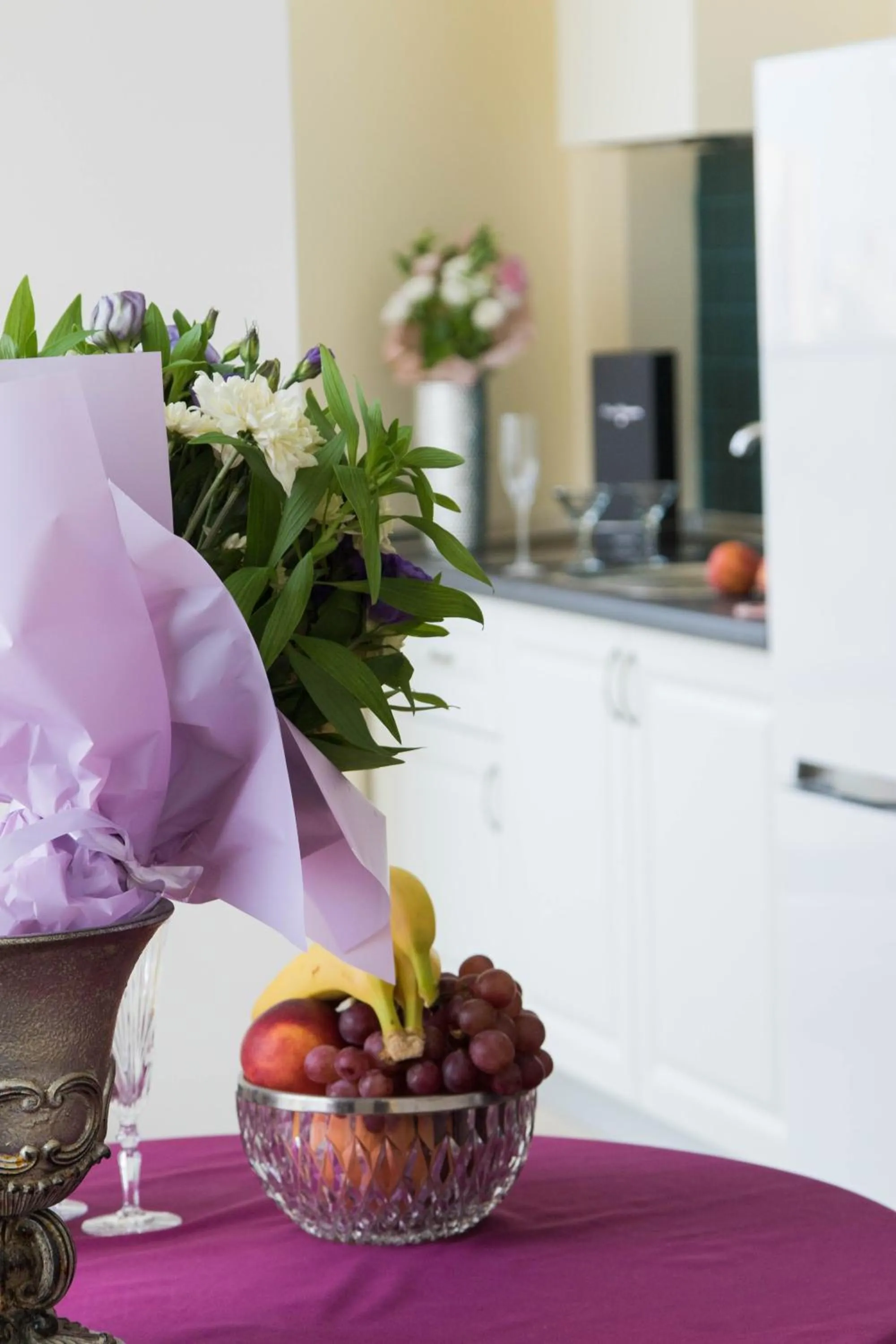 Kitchen or kitchenette in Apart hotel Greenwood near Sea