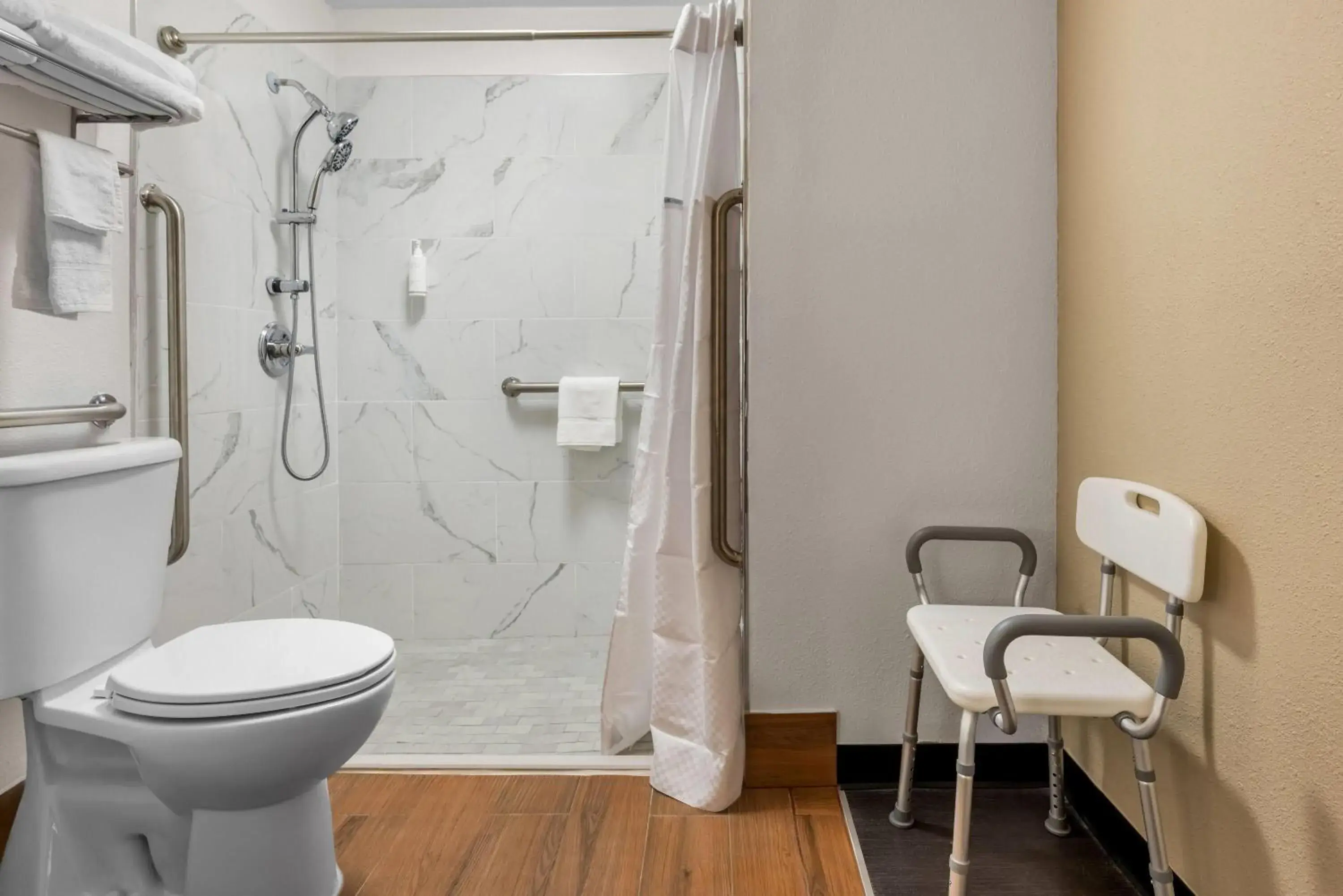 Queen Room with Two Queen Beds and Roll-in Shower - Mobility Accessible/Non-Smoking in Super 8 by Wyndham Gadsden AL Queen Room with Two Queen Beds and Roll-in Shower - Mobility Accessible/Non-Smoking in Super 8 by Wyndham Gadsden AL