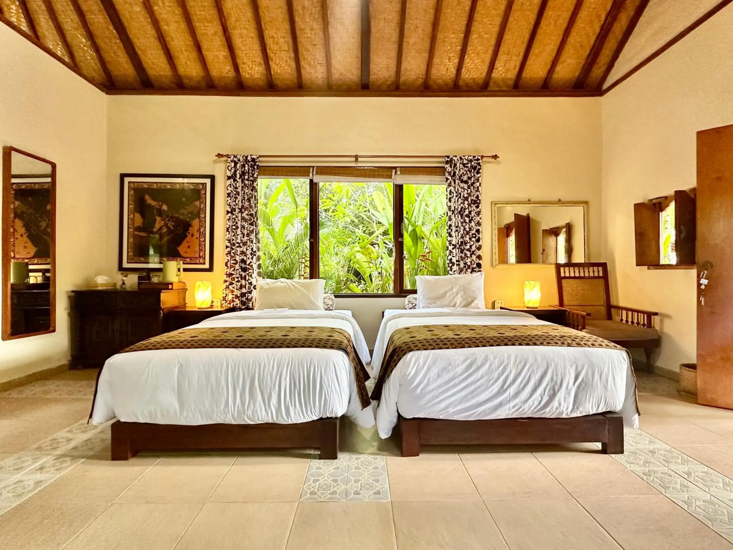 Bed in Aashaya Jasri Resort Bed in Aashaya Jasri Resort