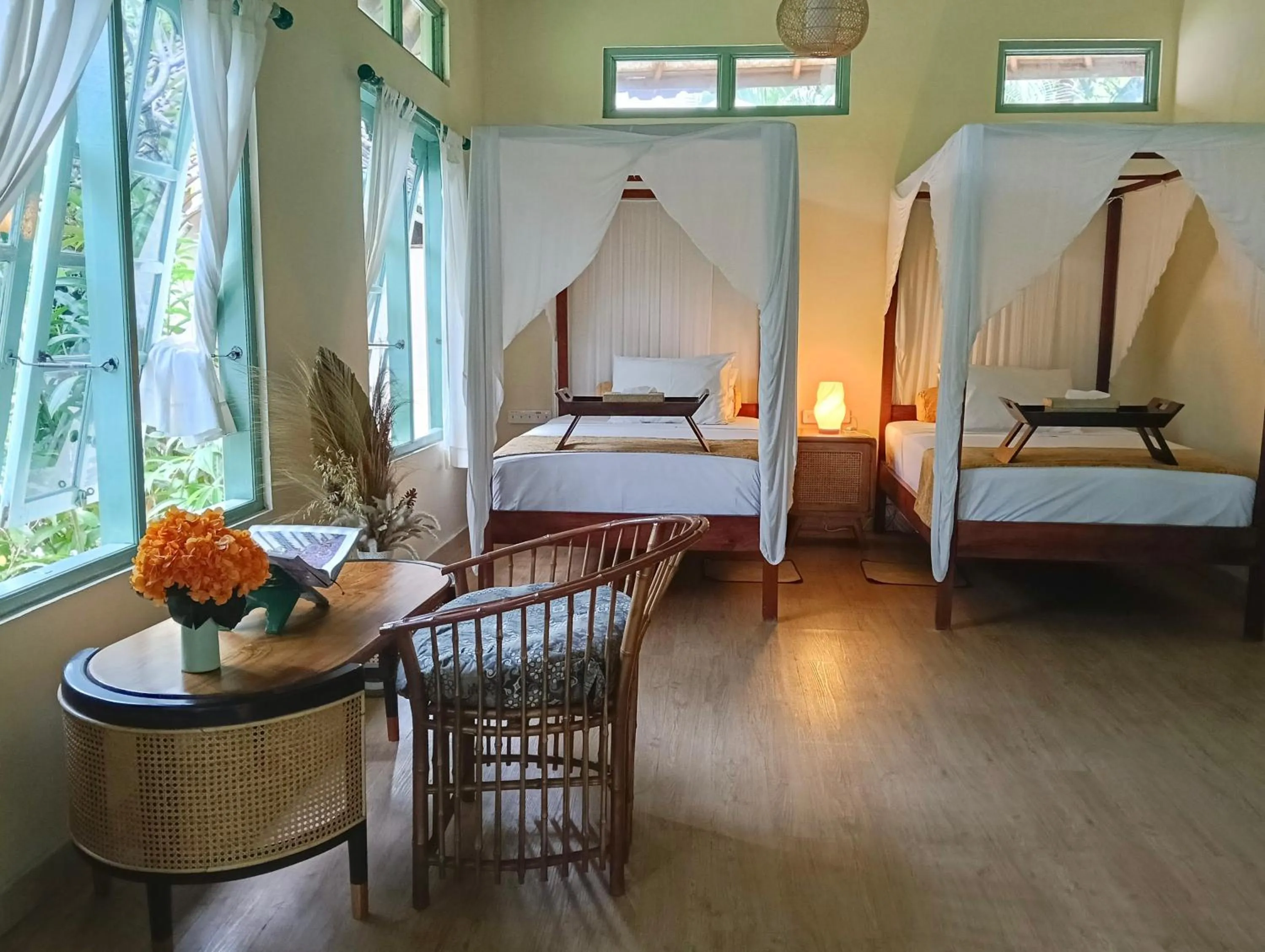 Bed in Aashaya Jasri Resort