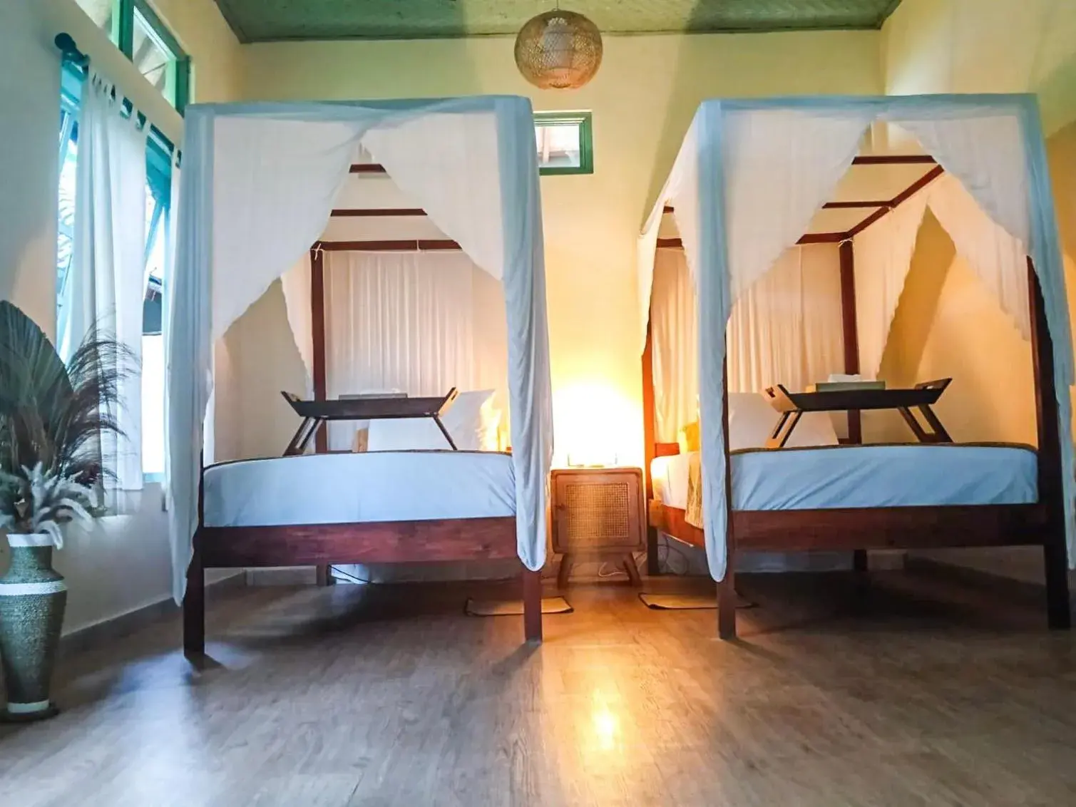 Bed in Aashaya Jasri Resort Bed in Aashaya Jasri Resort