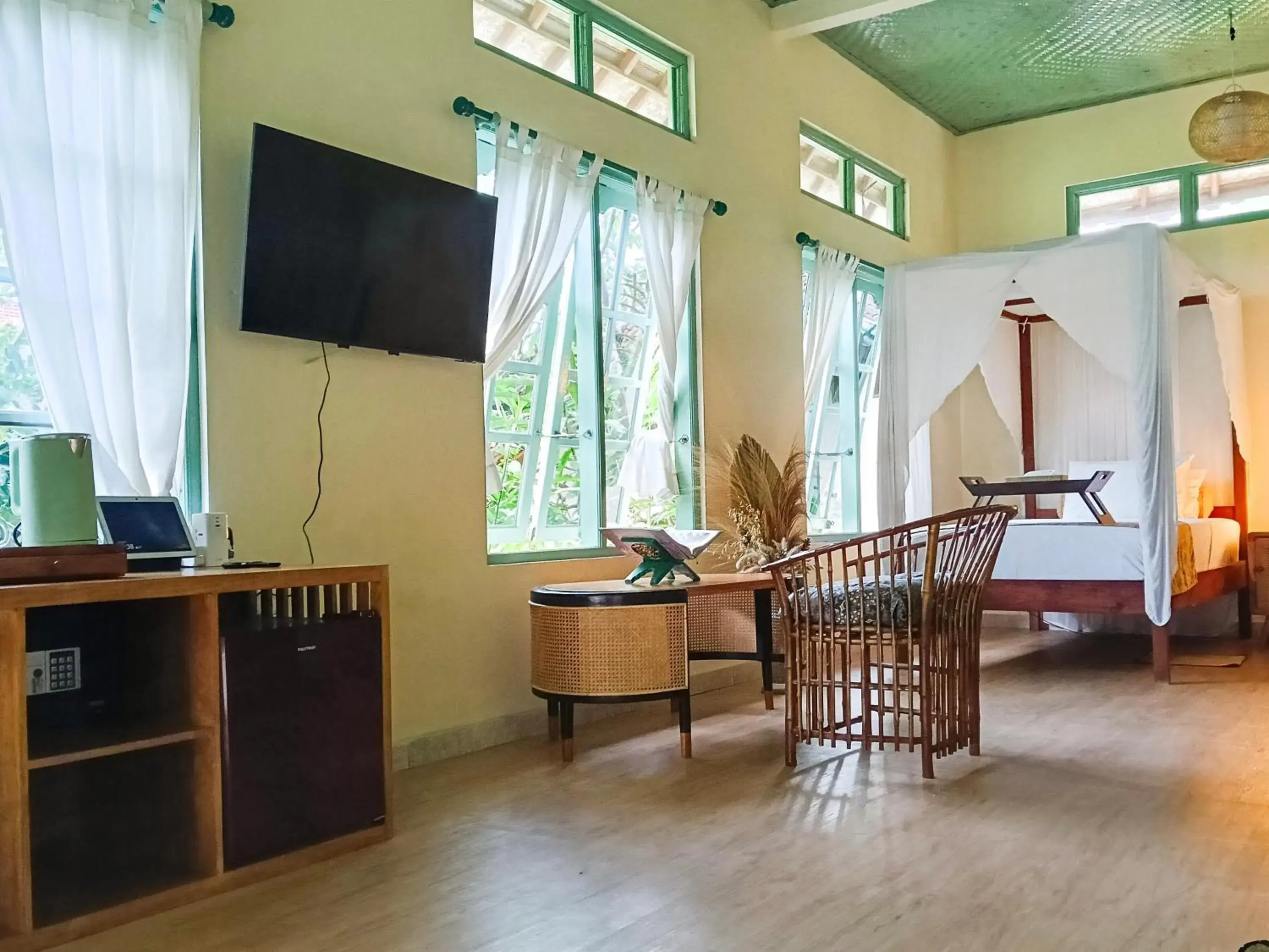 Bed in Aashaya Jasri Resort Bed in Aashaya Jasri Resort