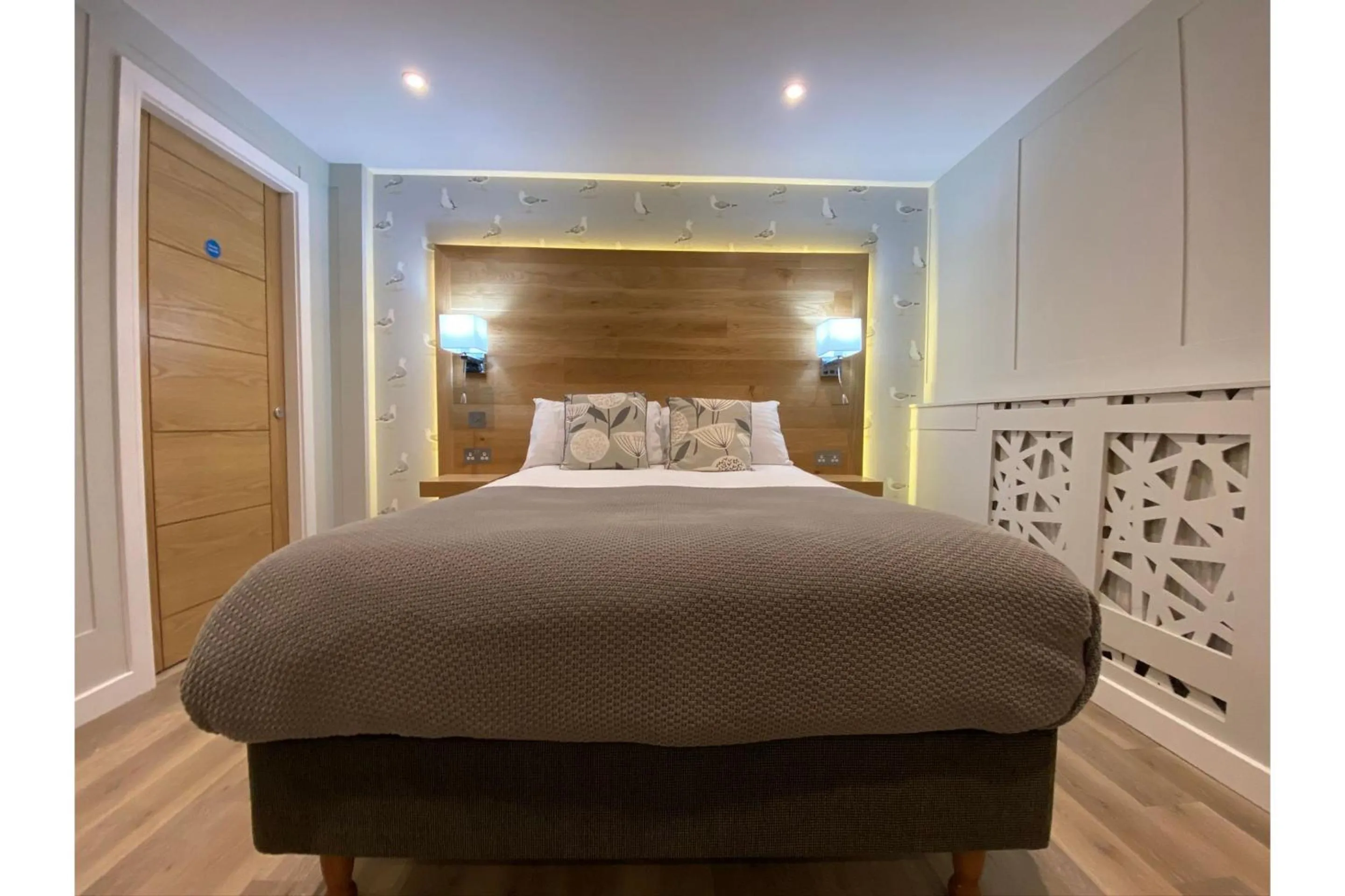 Bedroom, Bed in Harmony Apartments