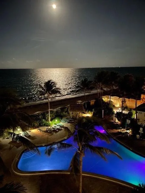 Hallandale Condo, Partial Ocean View Direct Beach and Pool Access Hollywood Beach