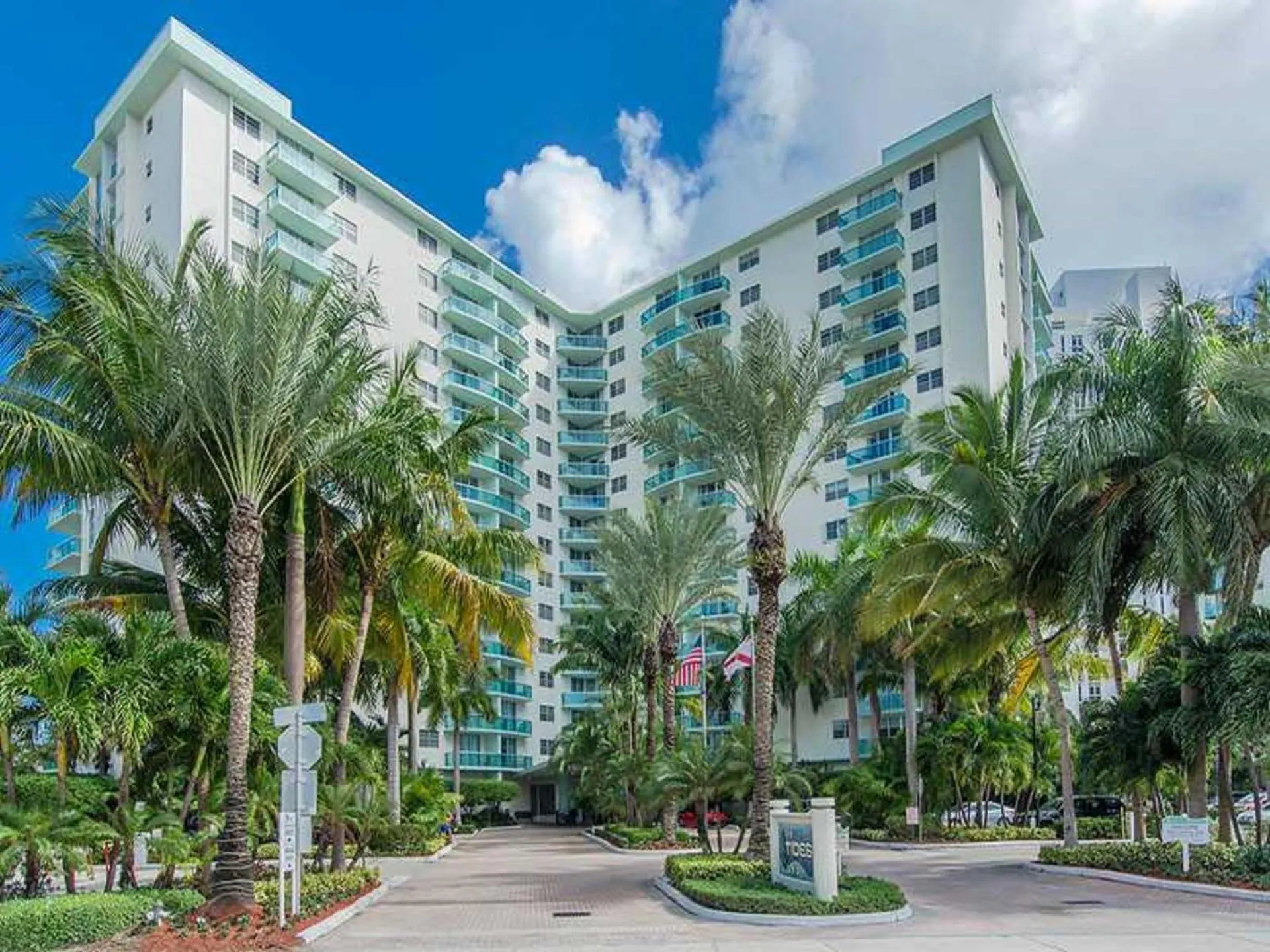 Property building in Hallandale Condo, Partial Ocean View Direct Beach and Pool Access Hollywood Beach
