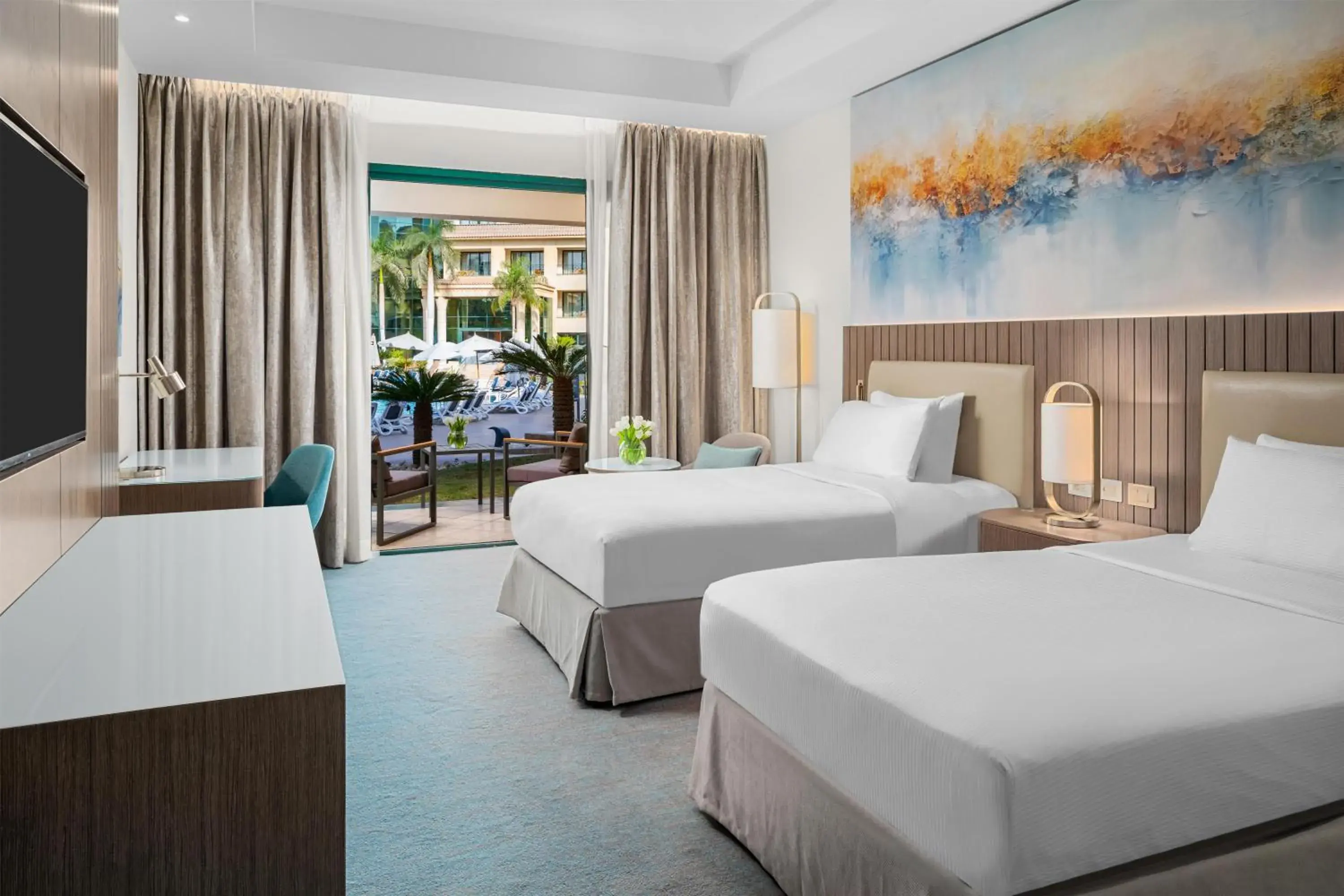 Bed in Hilton Pyramids Golf Bed in Hilton Pyramids Golf