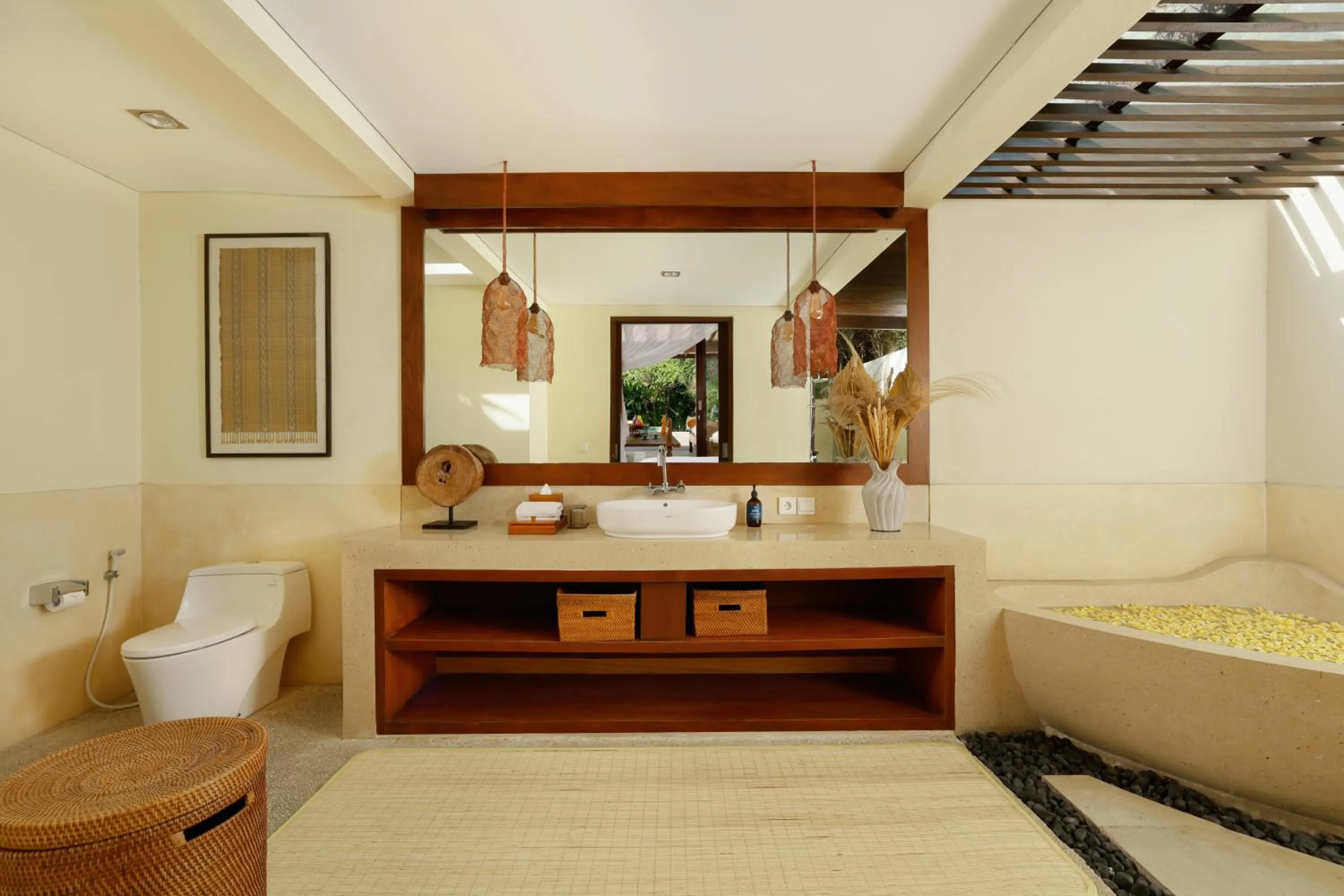 Bathroom, Bed in Villa Nelayan by Nakula