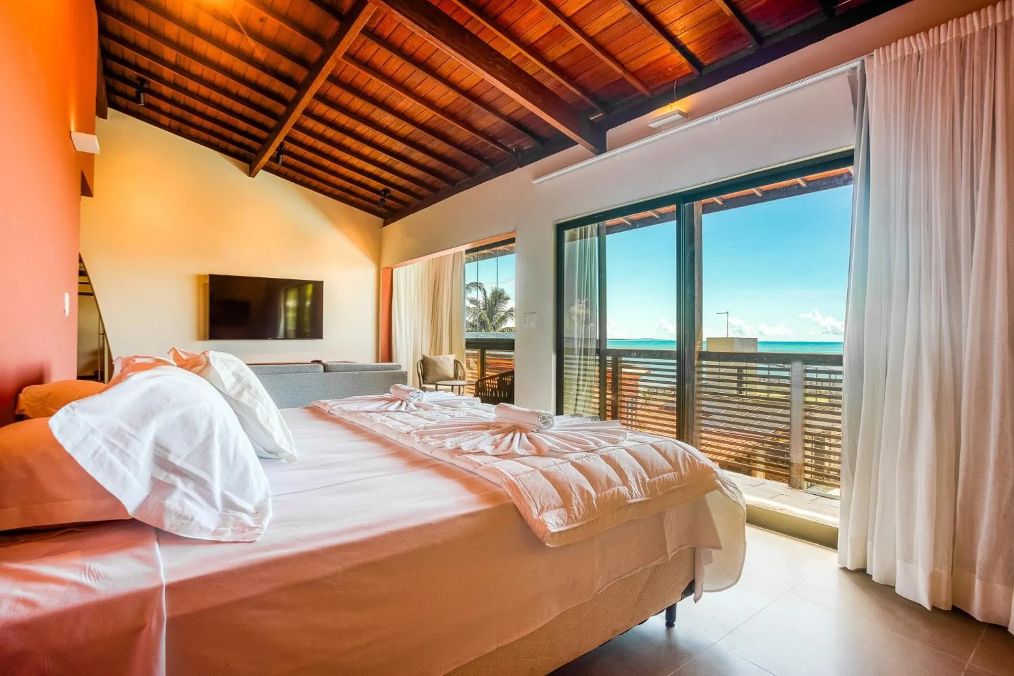 Bed in Pousada Un Paso del Mar