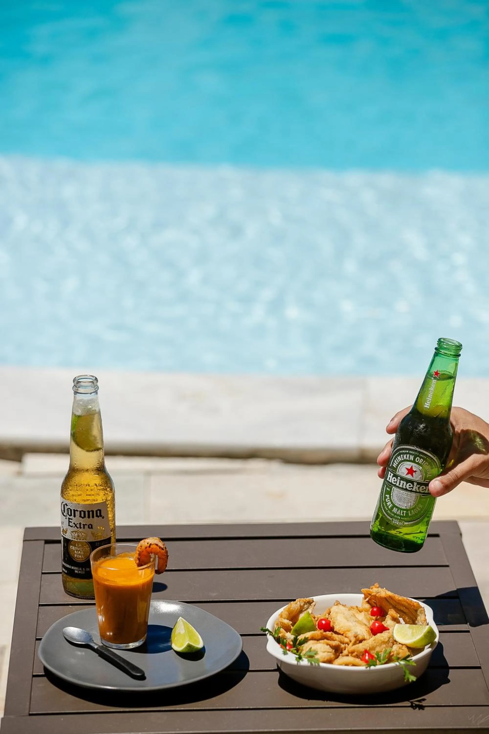 Food and drinks in Pousada Un Paso del Mar