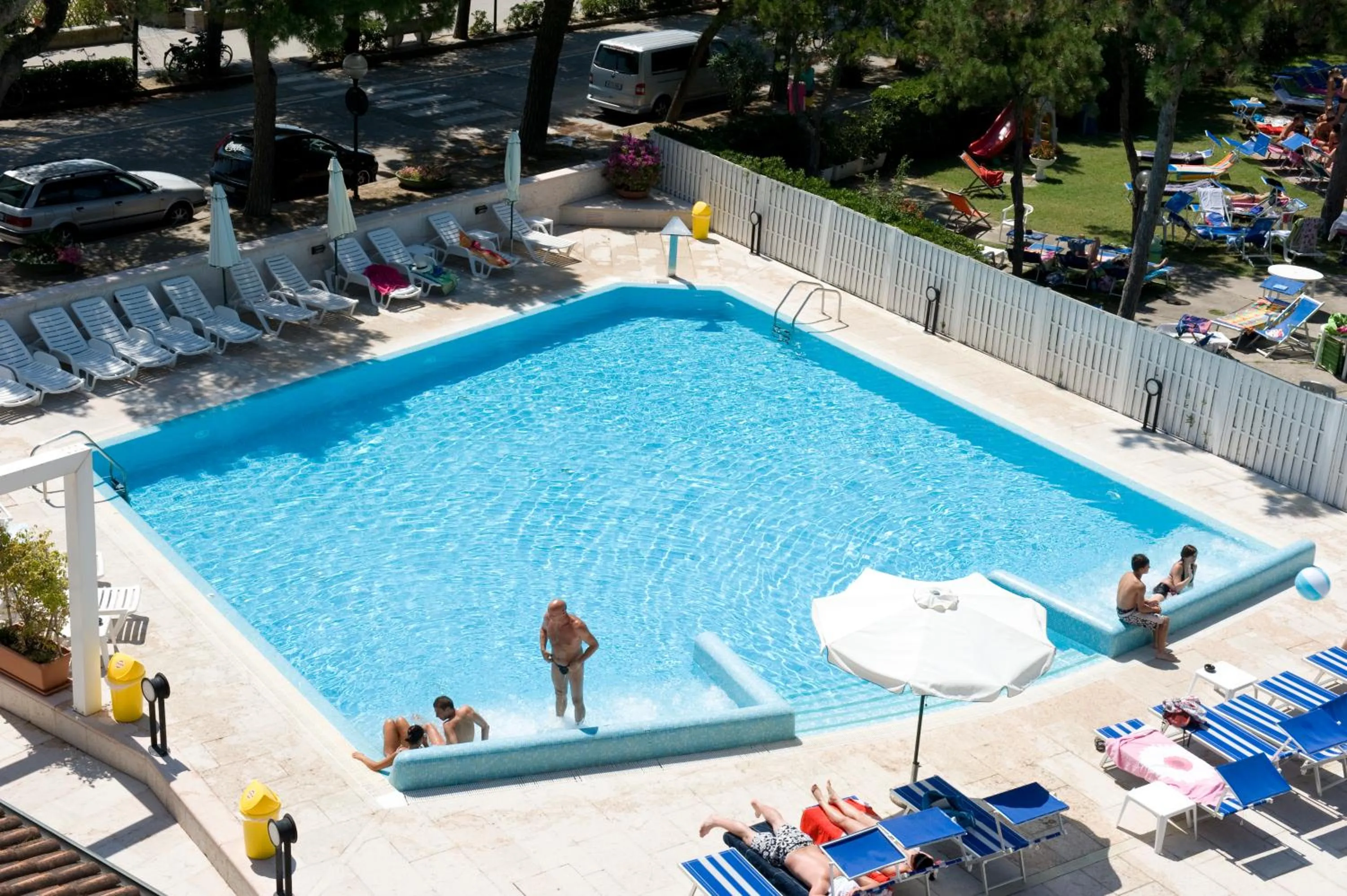 Pool view in Hotel Bristol