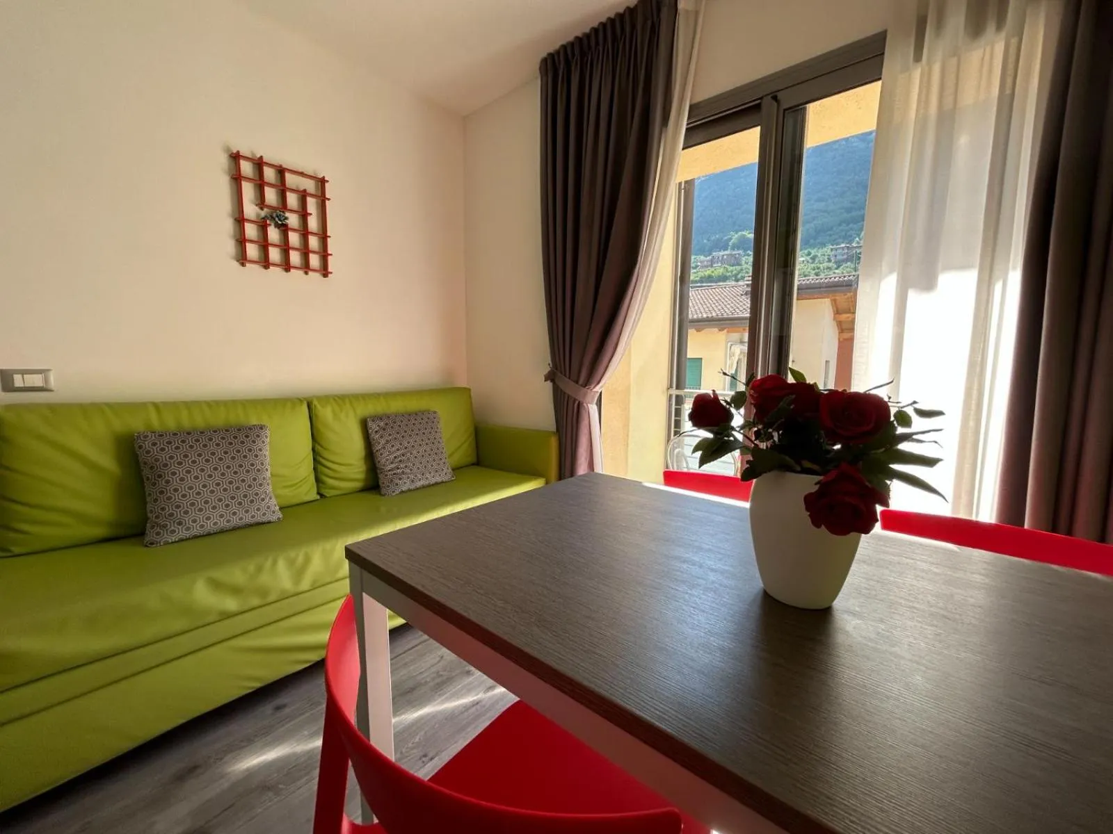 Seating area in Gardesana Active Apartments