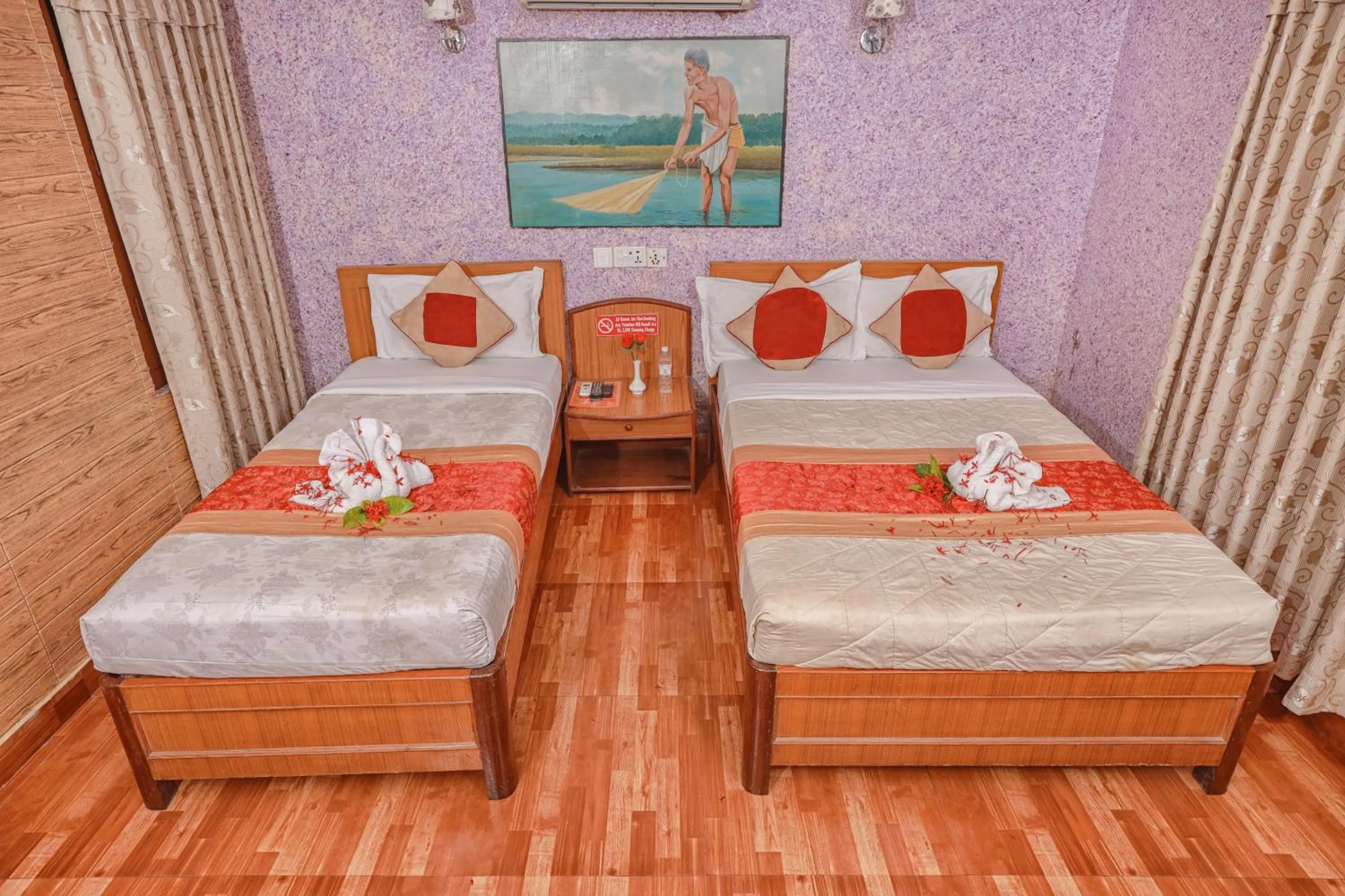 View (from property/room), Bed in Hotel Wildlife Camp